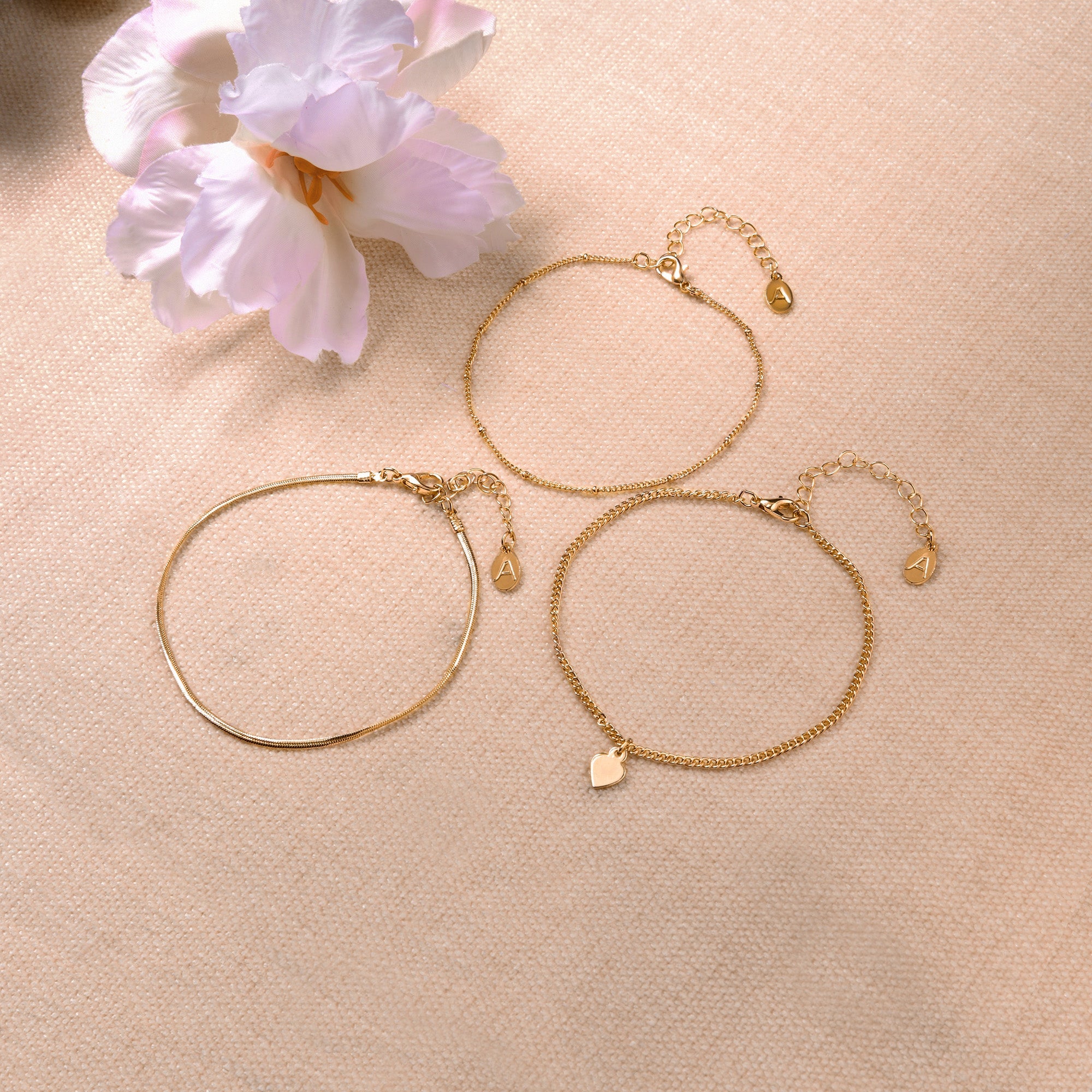 Buy Gold Heart Chain Anklets Online Accessorize India