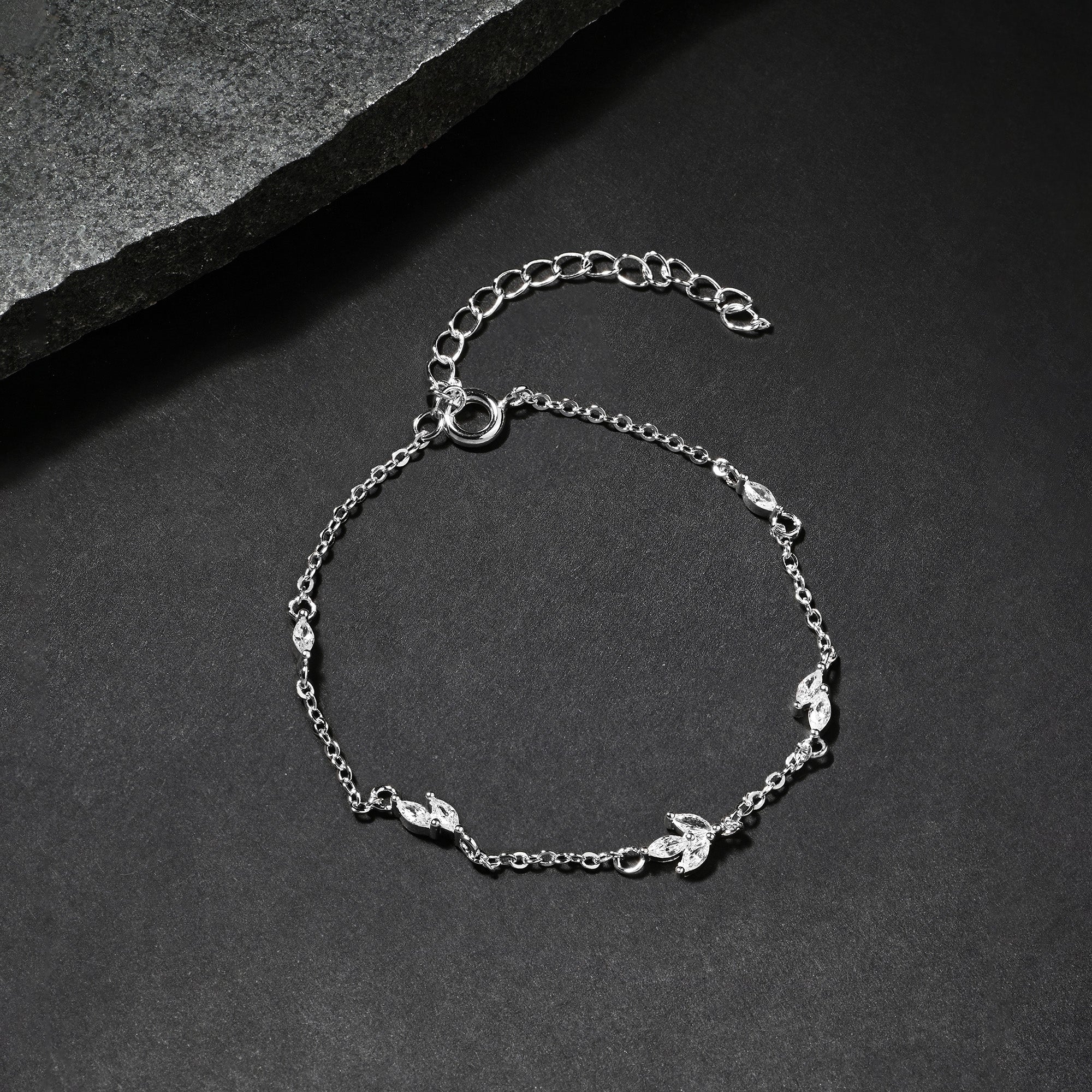 Buy Sterling Silver Cubic Zirconia Sparkle Vine Bracelet