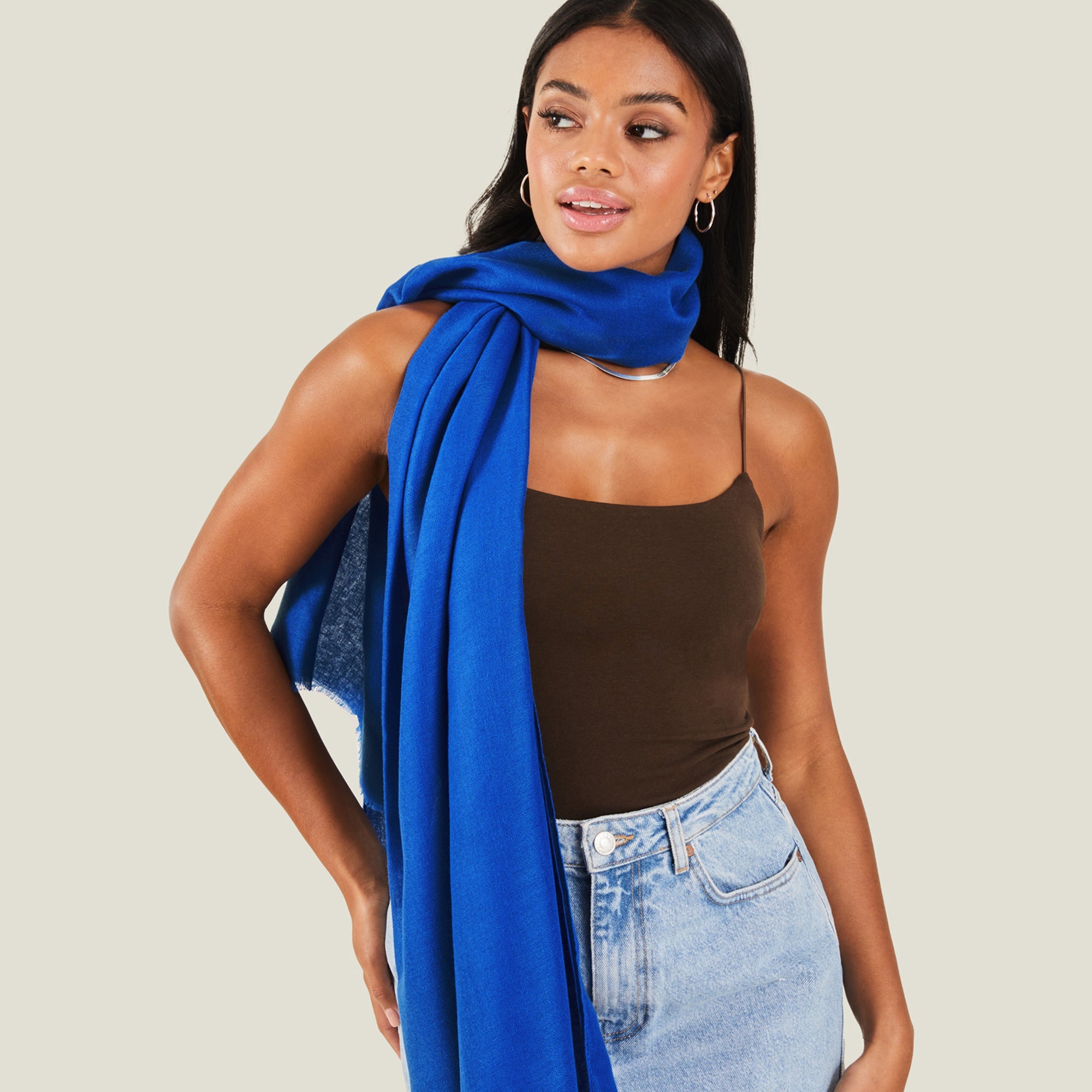 Accessorize London Women's Sorrento Scarf Blue