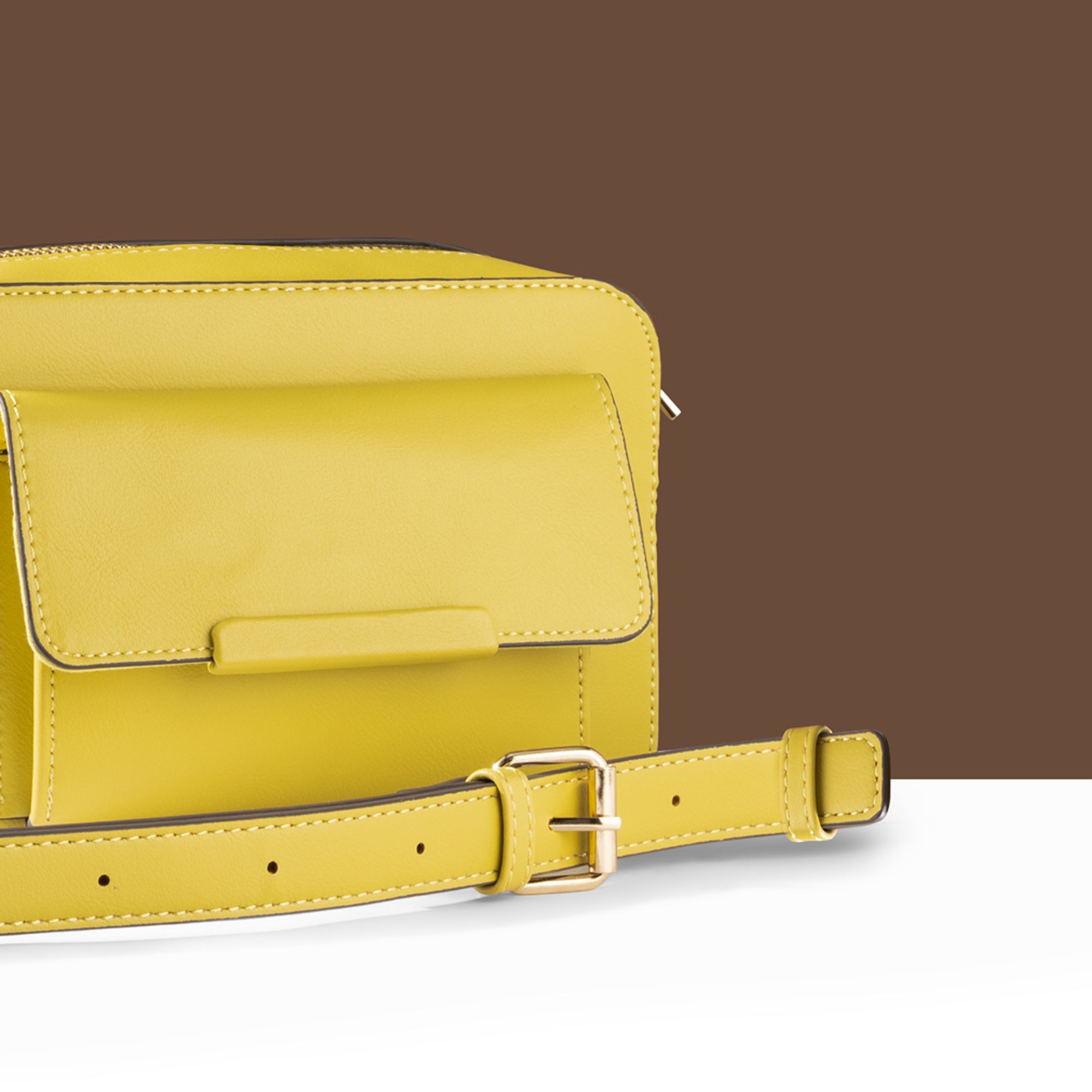 Yellow Pocket Sling Bag