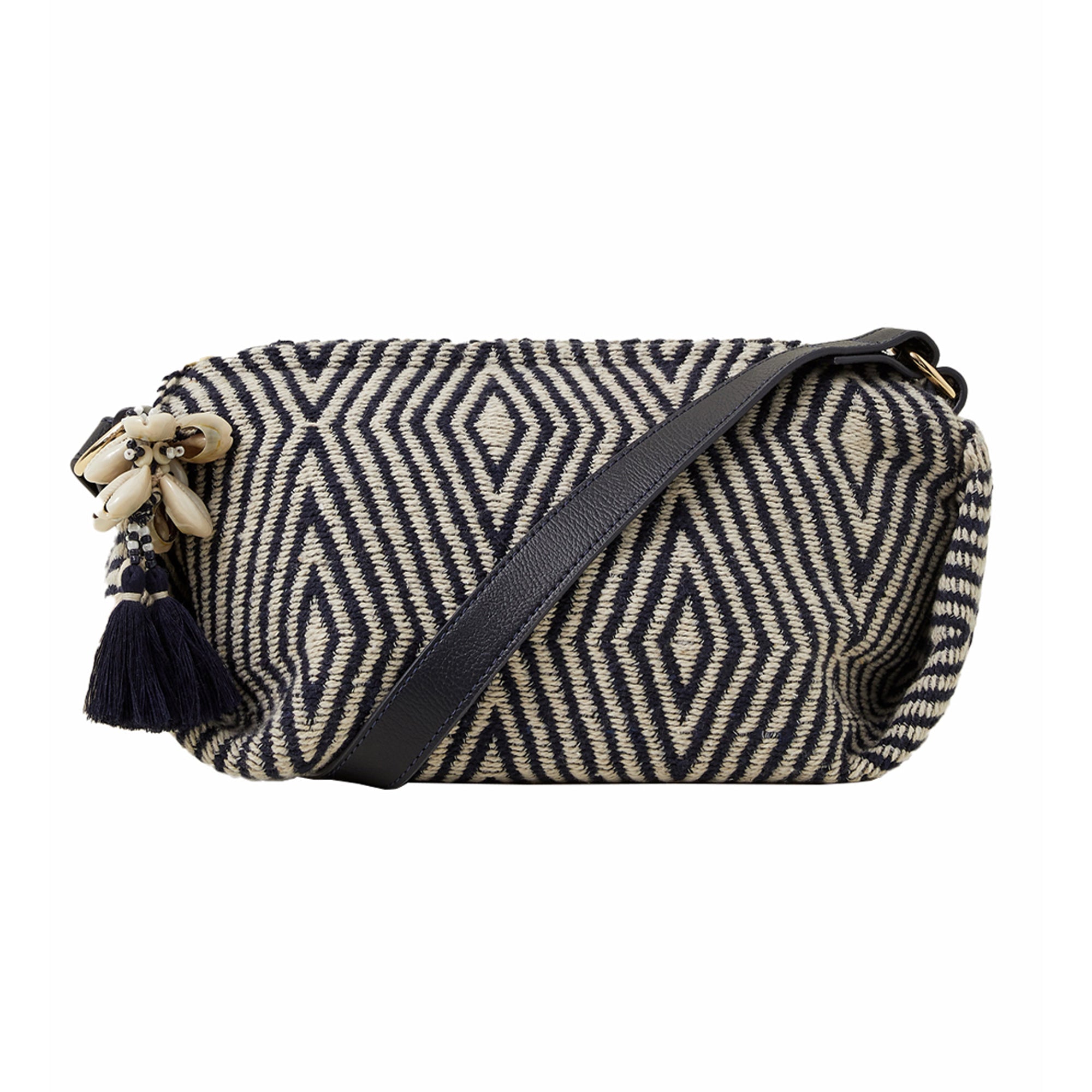 Blue Geometric Sling Bag