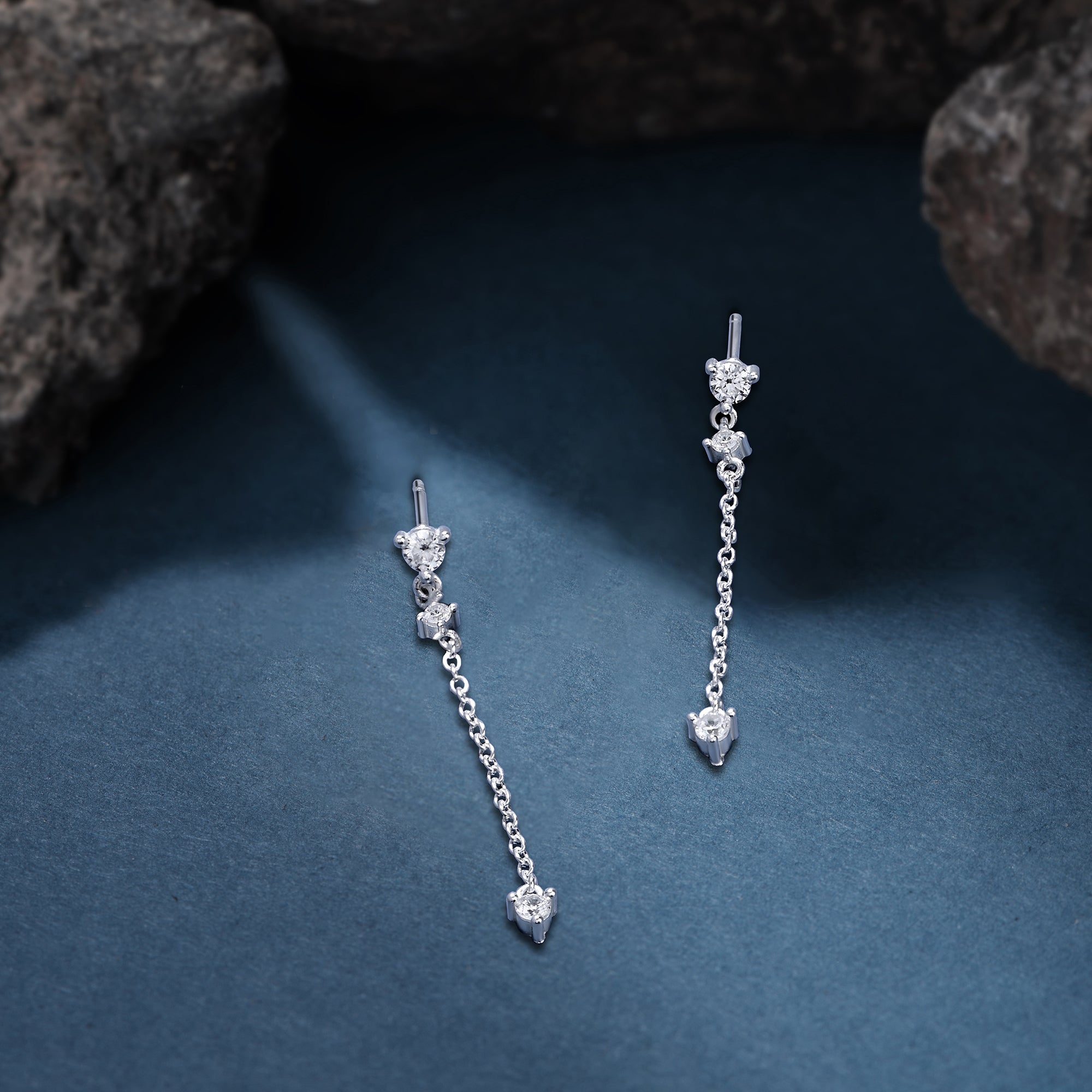 Accessorize London Women 925 Sterling Silver Cubic Zirconia Long