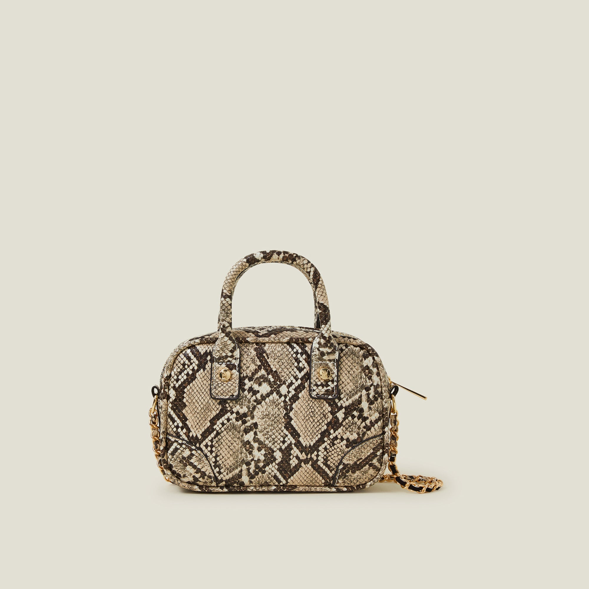 Cream Faux Snake Mini Sling Bag Accessorize India