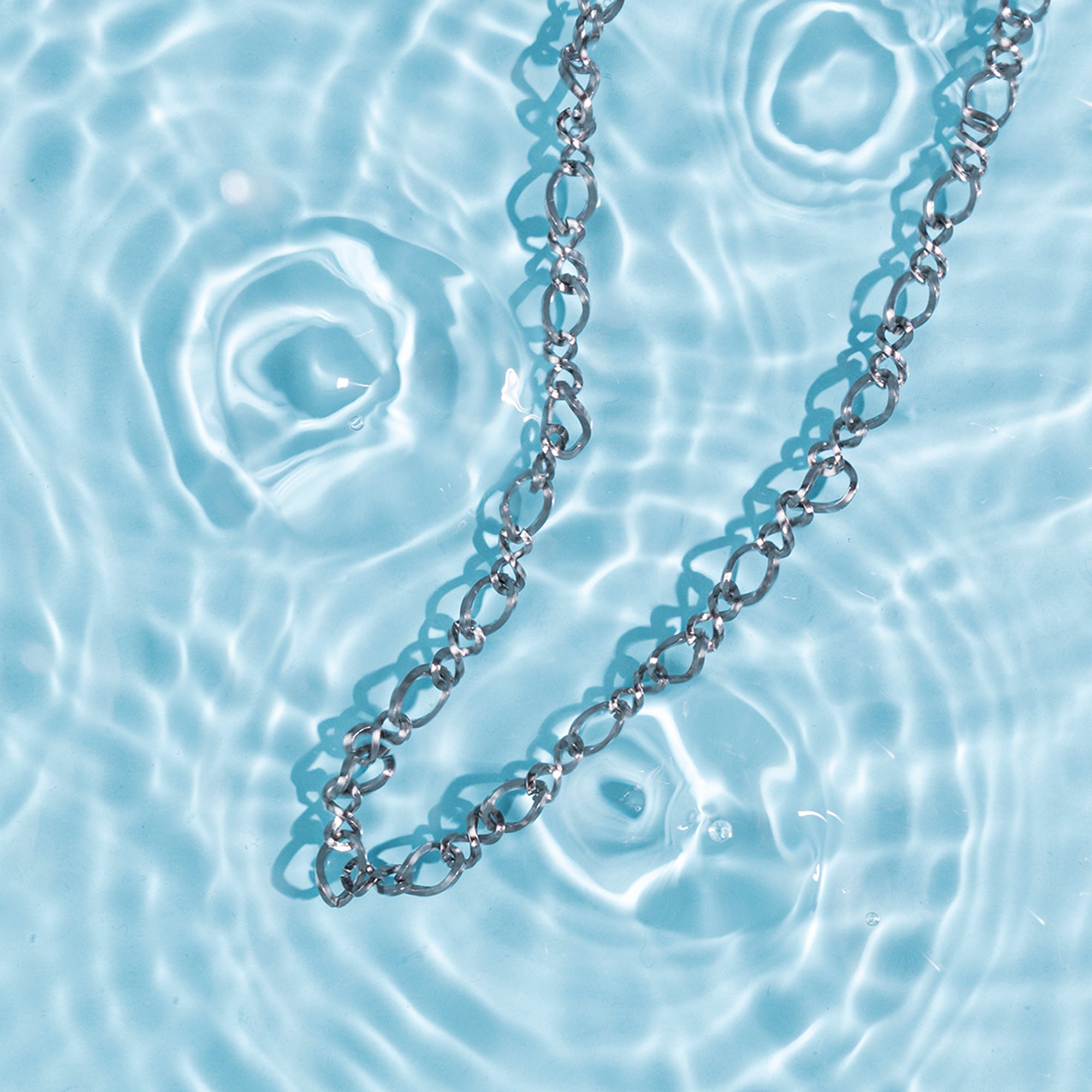 Accessorize London Women's Water Proof Silver Stainless Steel Fancy Chain Necklace