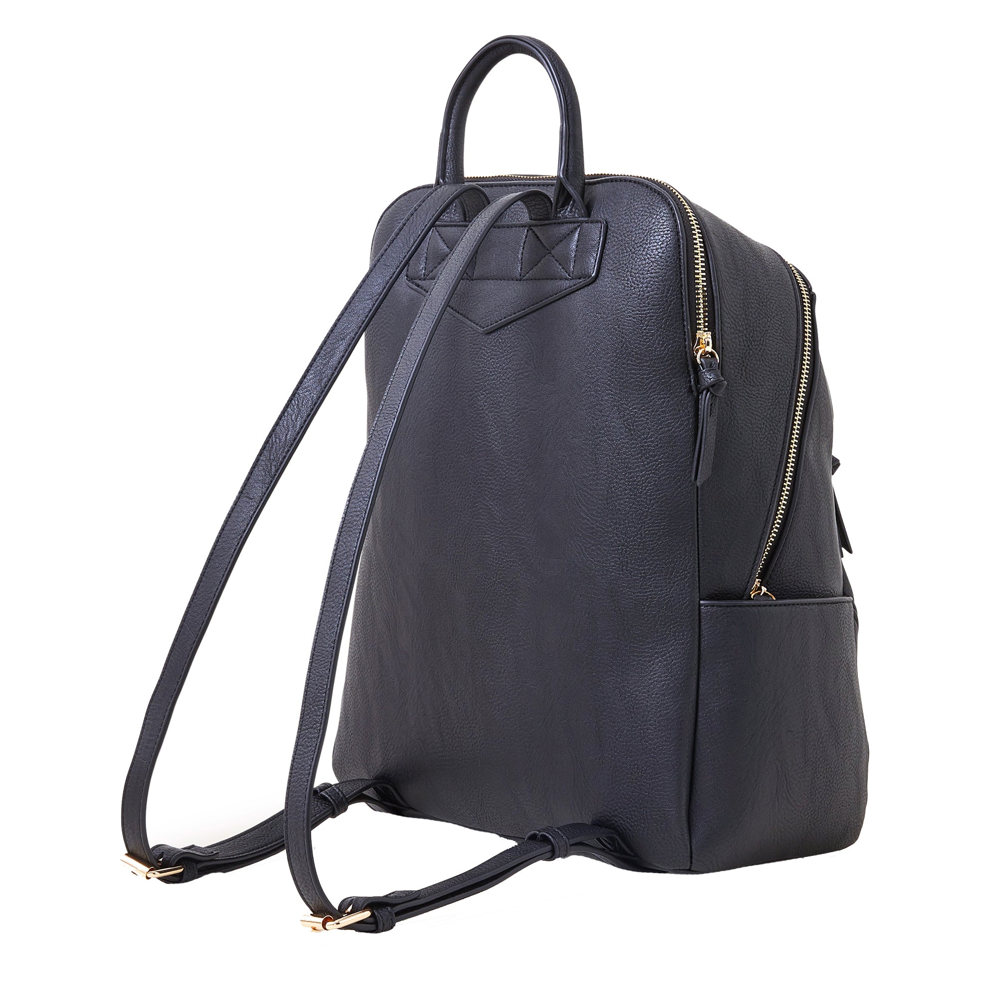 Classic Zip Around Black Backpack