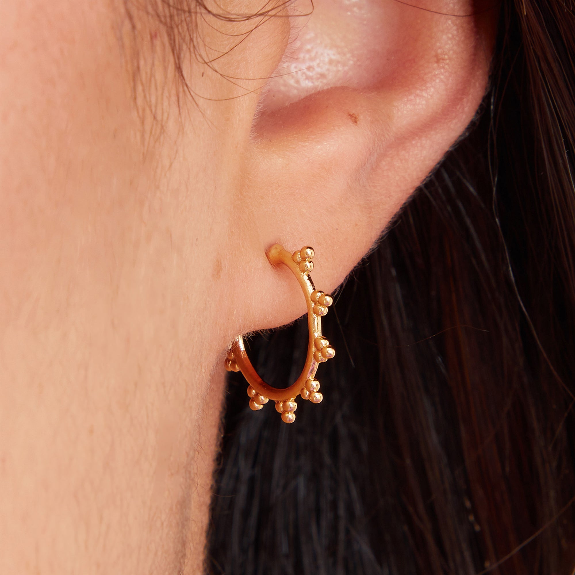 Pack of 2 Gold Plated Beaded Earring