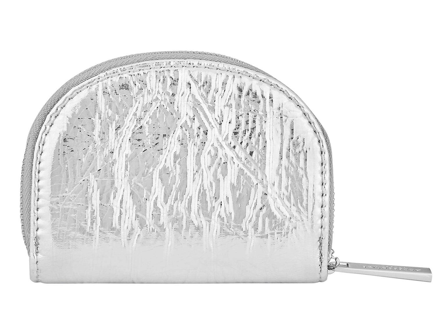 Silver Metallic Crescent Coin Purse