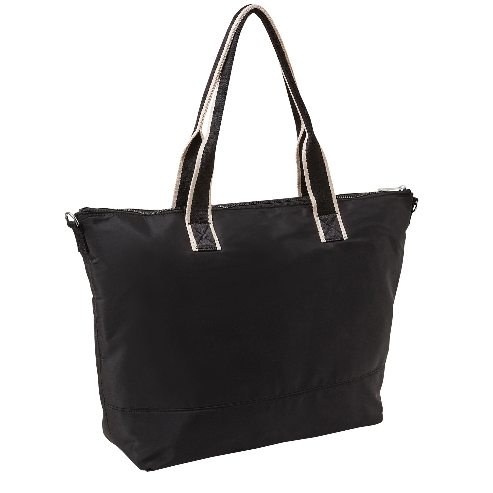 Black Webbing Tote Bag In Recycled Nylon