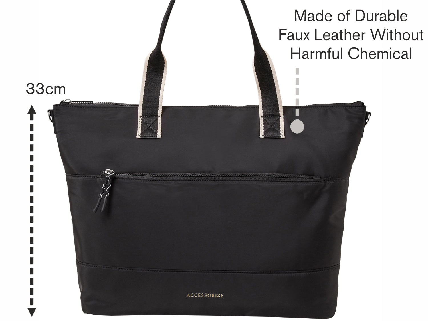 Black Webbing Tote Bag In Recycled Nylon