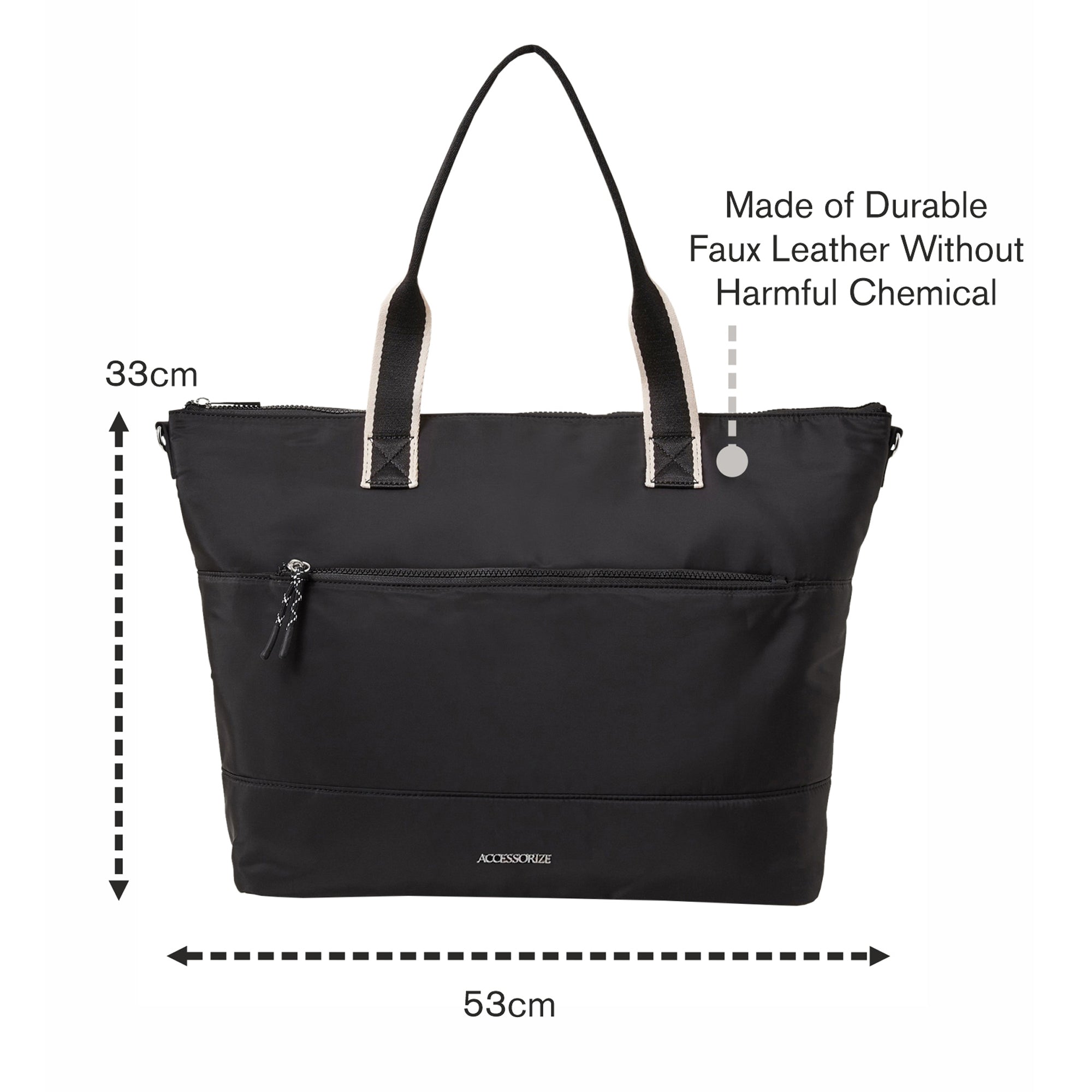 Black Webbing Tote Bag In Recycled Nylon