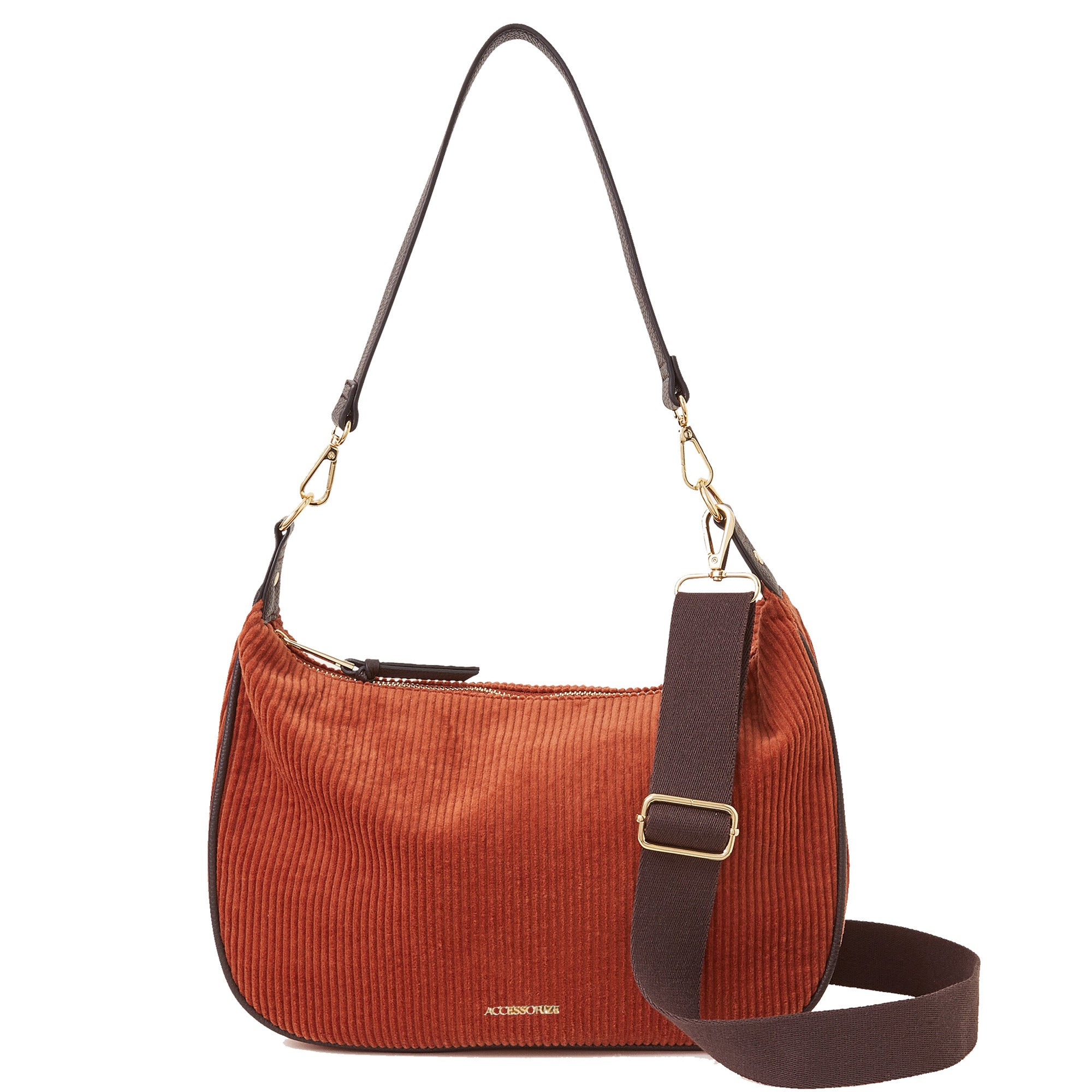 Rust Cotton Cord Shoulder Bag