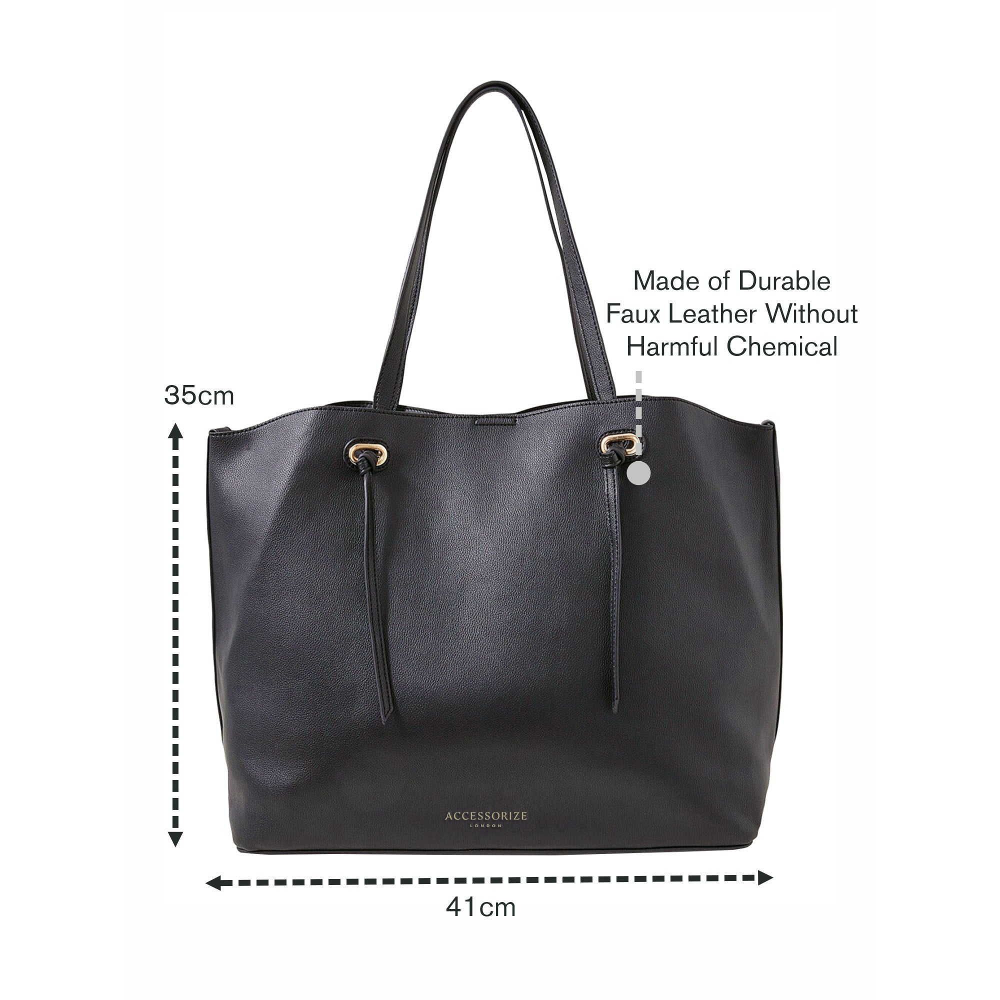 Black Large Shoulder Bag Features