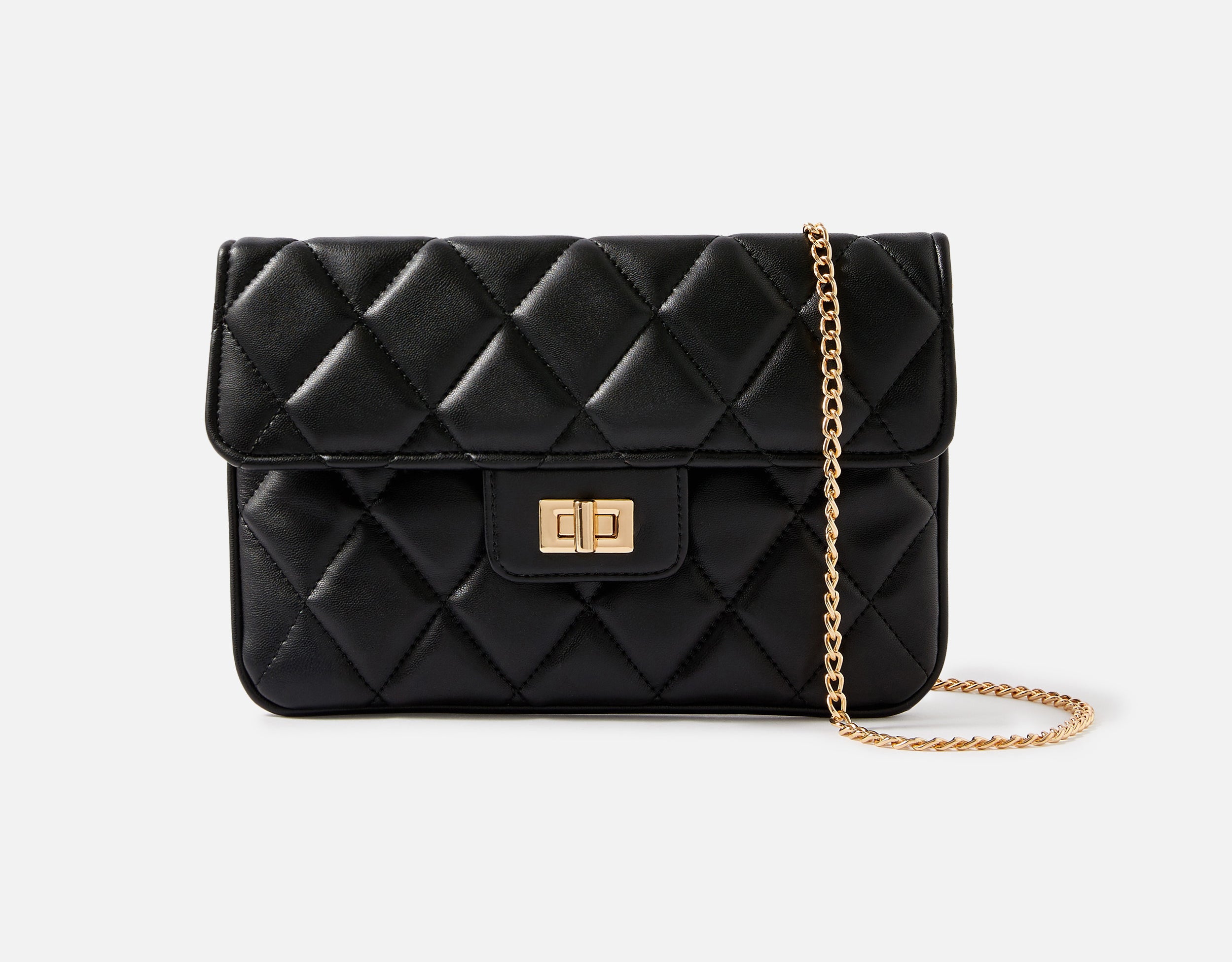 Quilted Black Clutch Bag