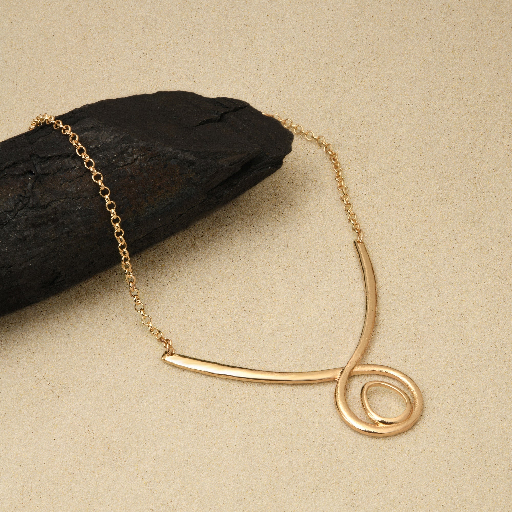 Gold Loop Collar Necklace
