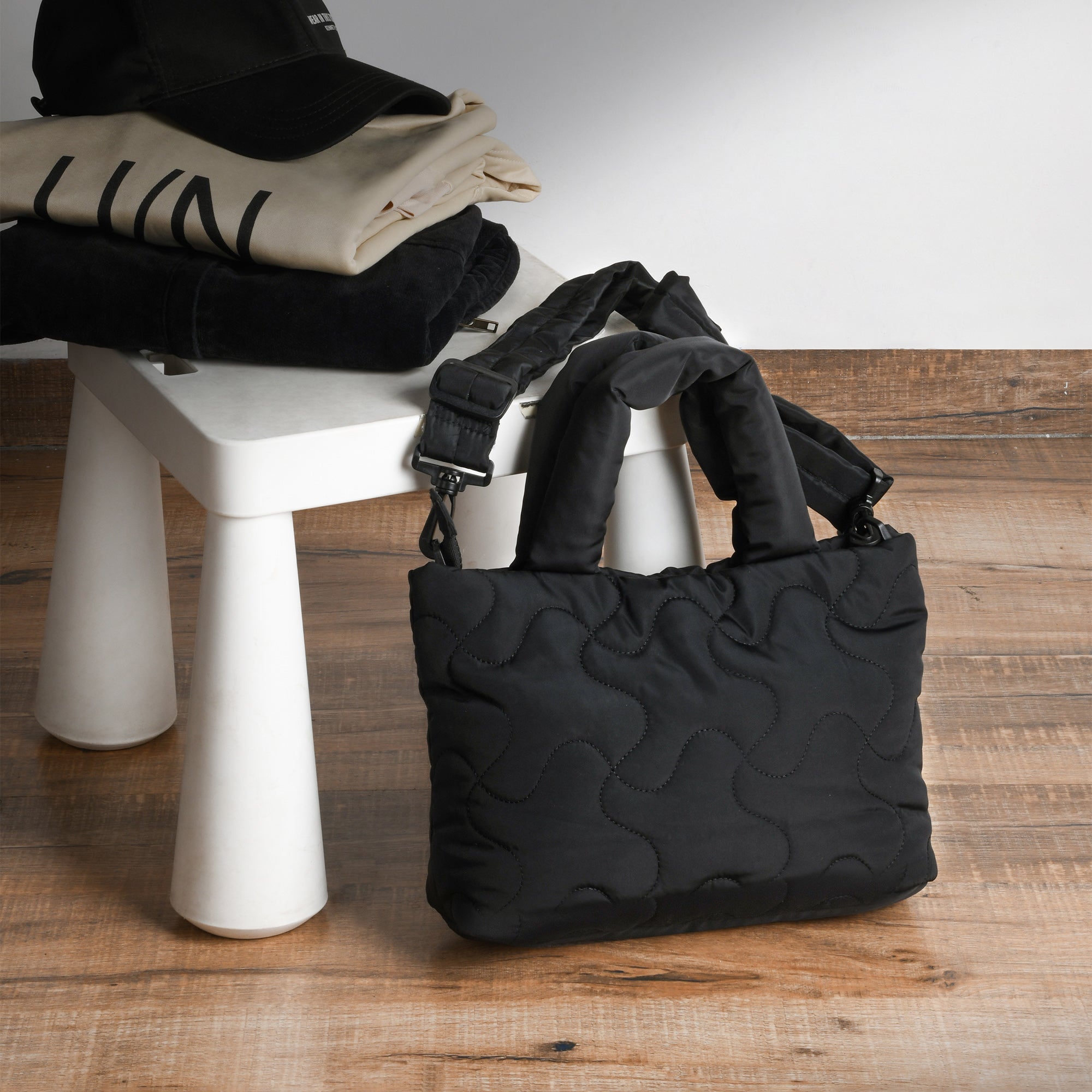 Buy Black Quilted Handheld Bag Online Accessorize India