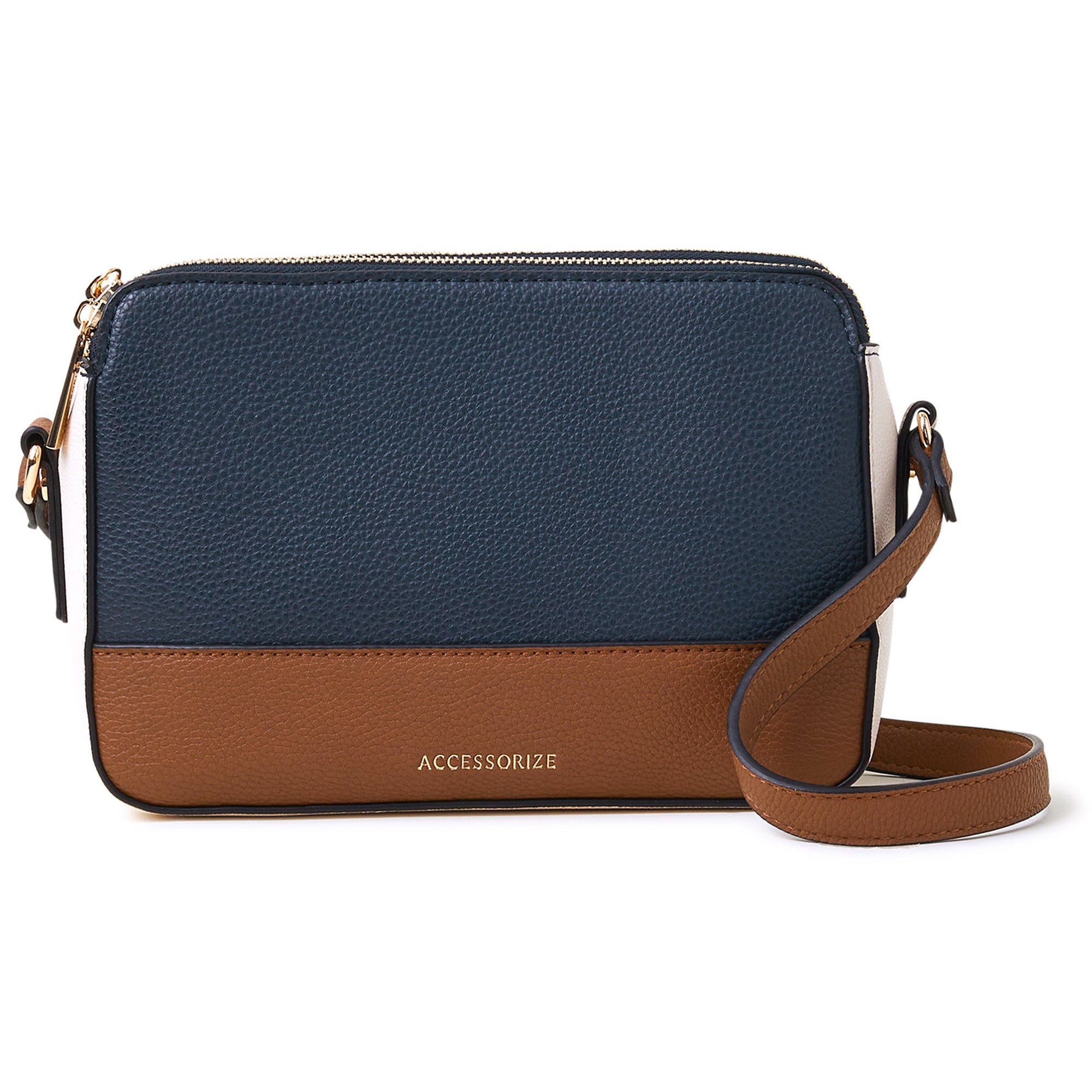 Blue Suedette Classic Cross-Body Bag