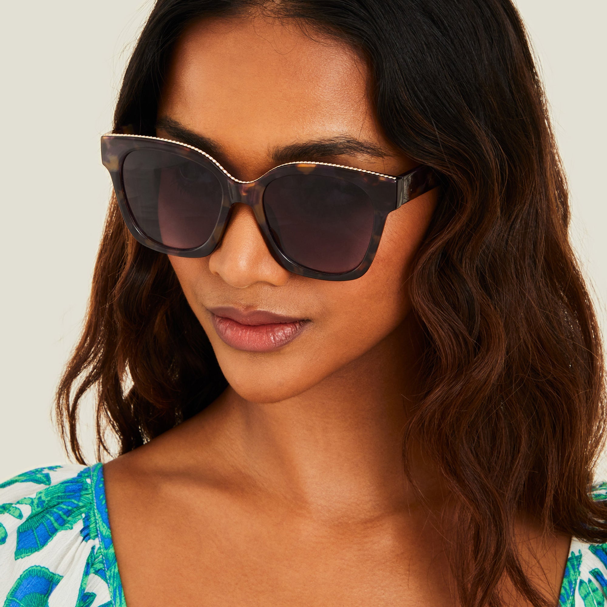 Buy Purple Lilac Metal Rope Cateye Sunglasses Online