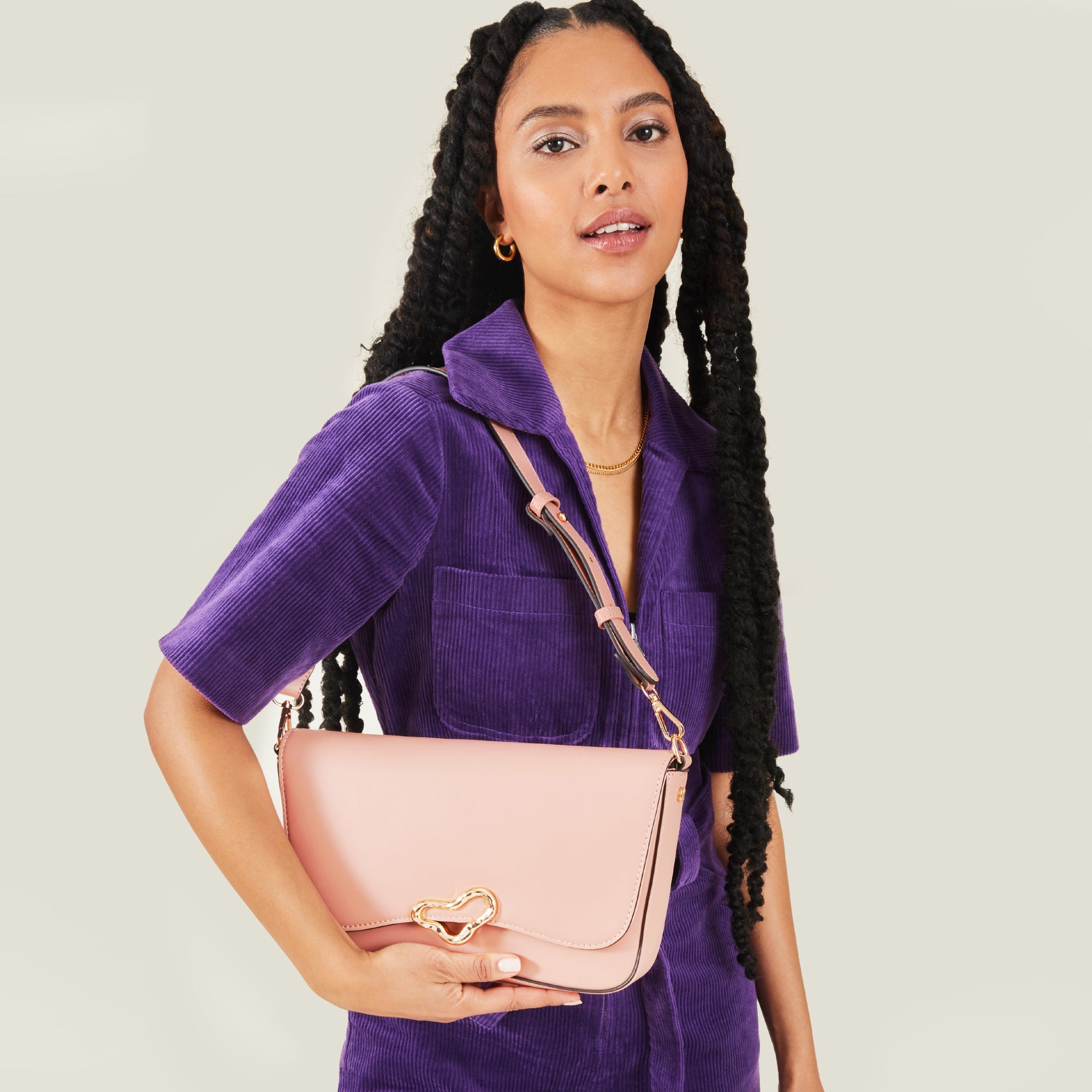 Pink Molten Detail Shoulder Bag