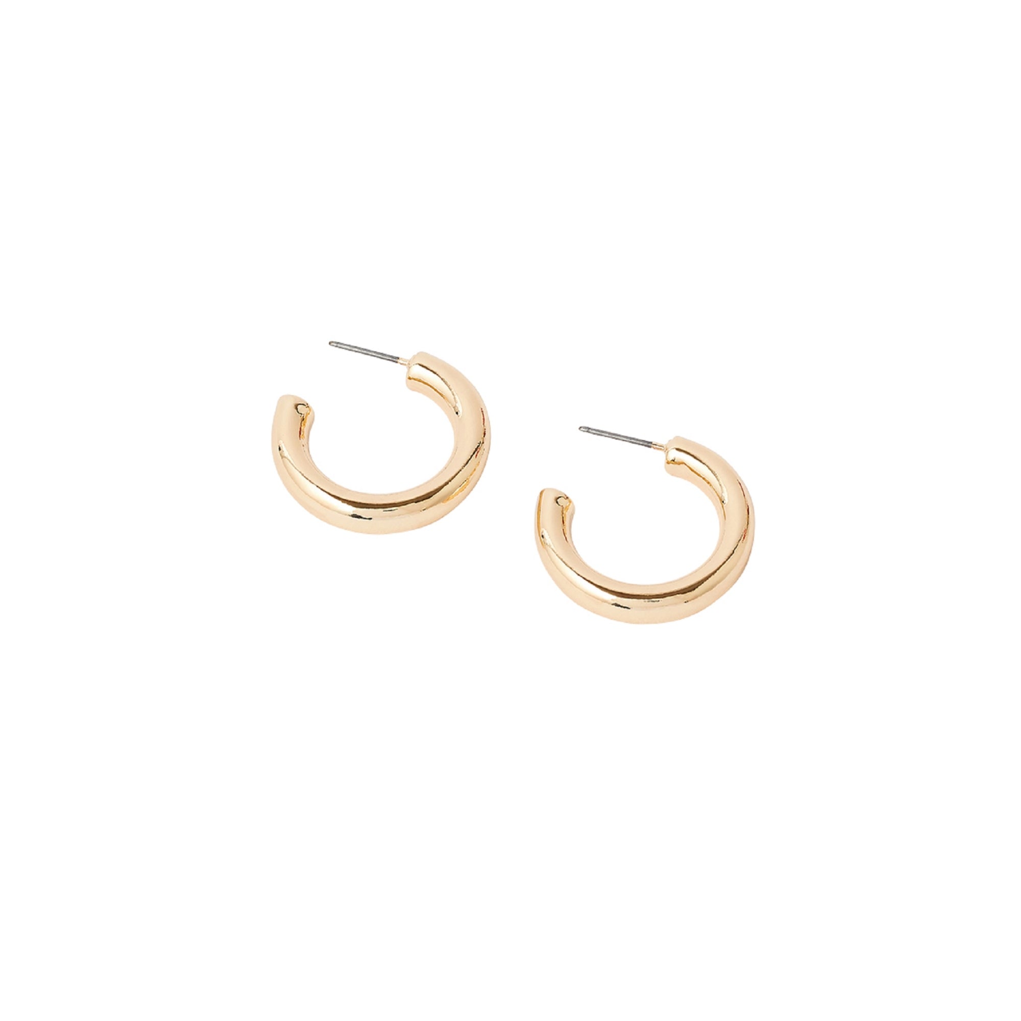 Accessorize London Women's Gold Small Chunky Hoop Earring
