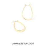 Accessorize London Women'sGold Berry Blush Oval Long Hoop Earring