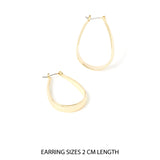 Accessorize London Women'sGold Berry Blush Oval Long Hoop Earring