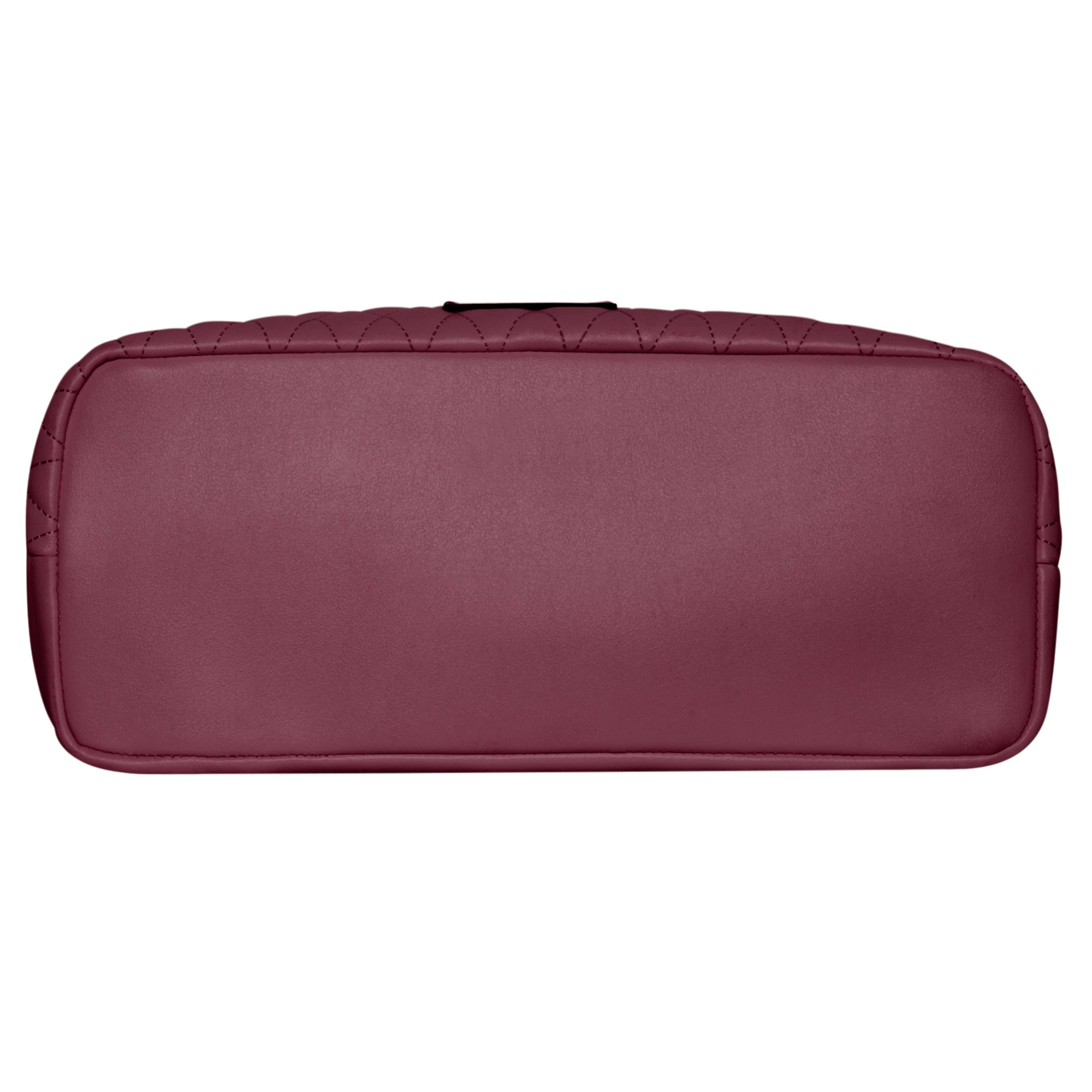 Accessorize London Women's Faux Leather Maroon Lannister quilted tote Bag