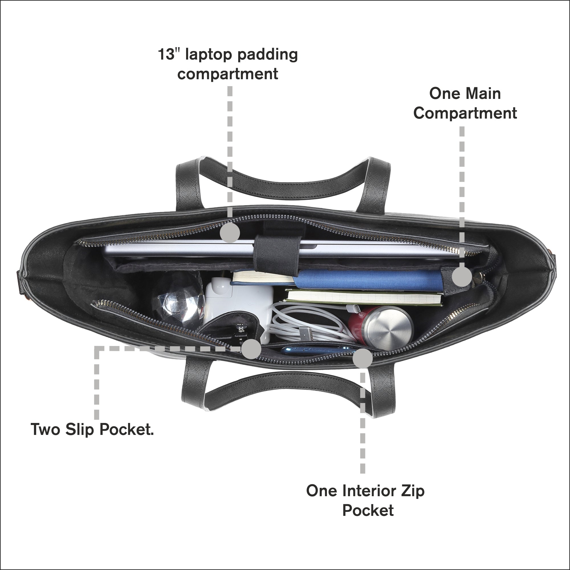 Accessorize London Women's Faux Leather black Daffodil tote bag