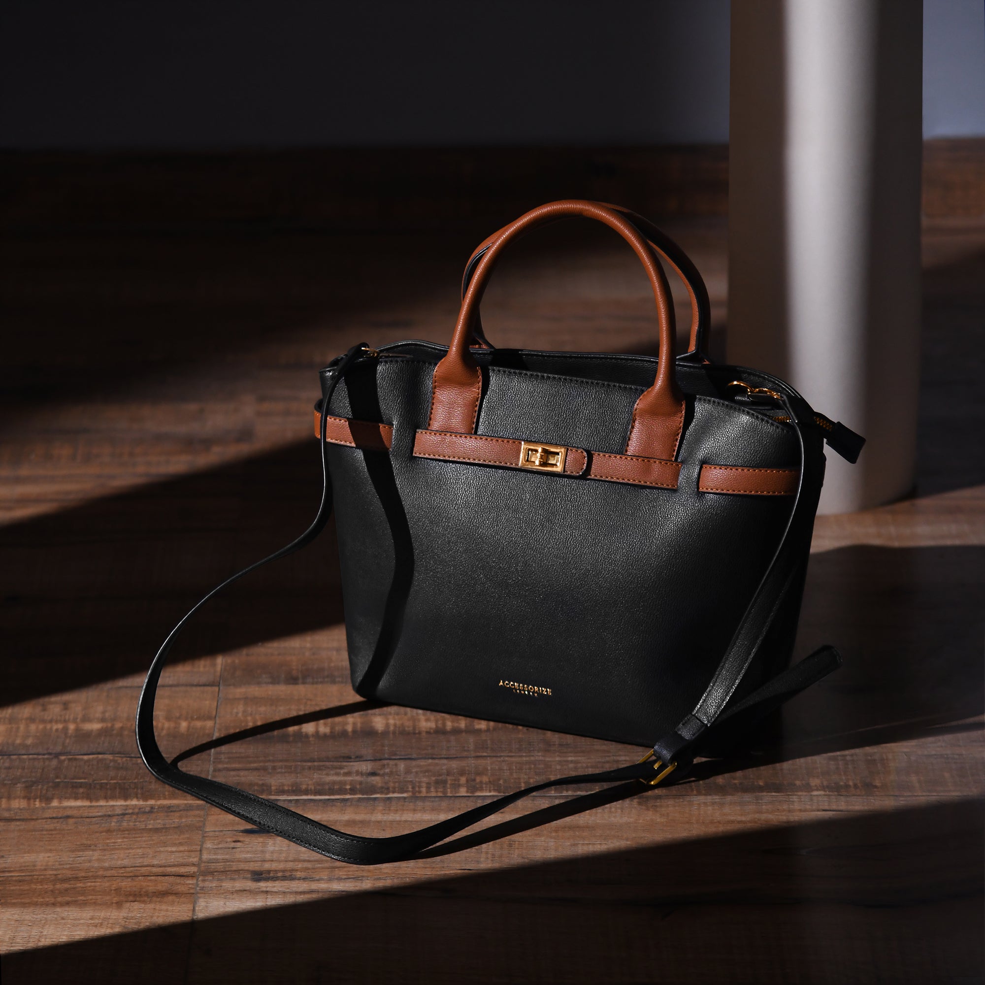 Buy Black Rosaline Colorblock Handheld Bag Online Accessorize India