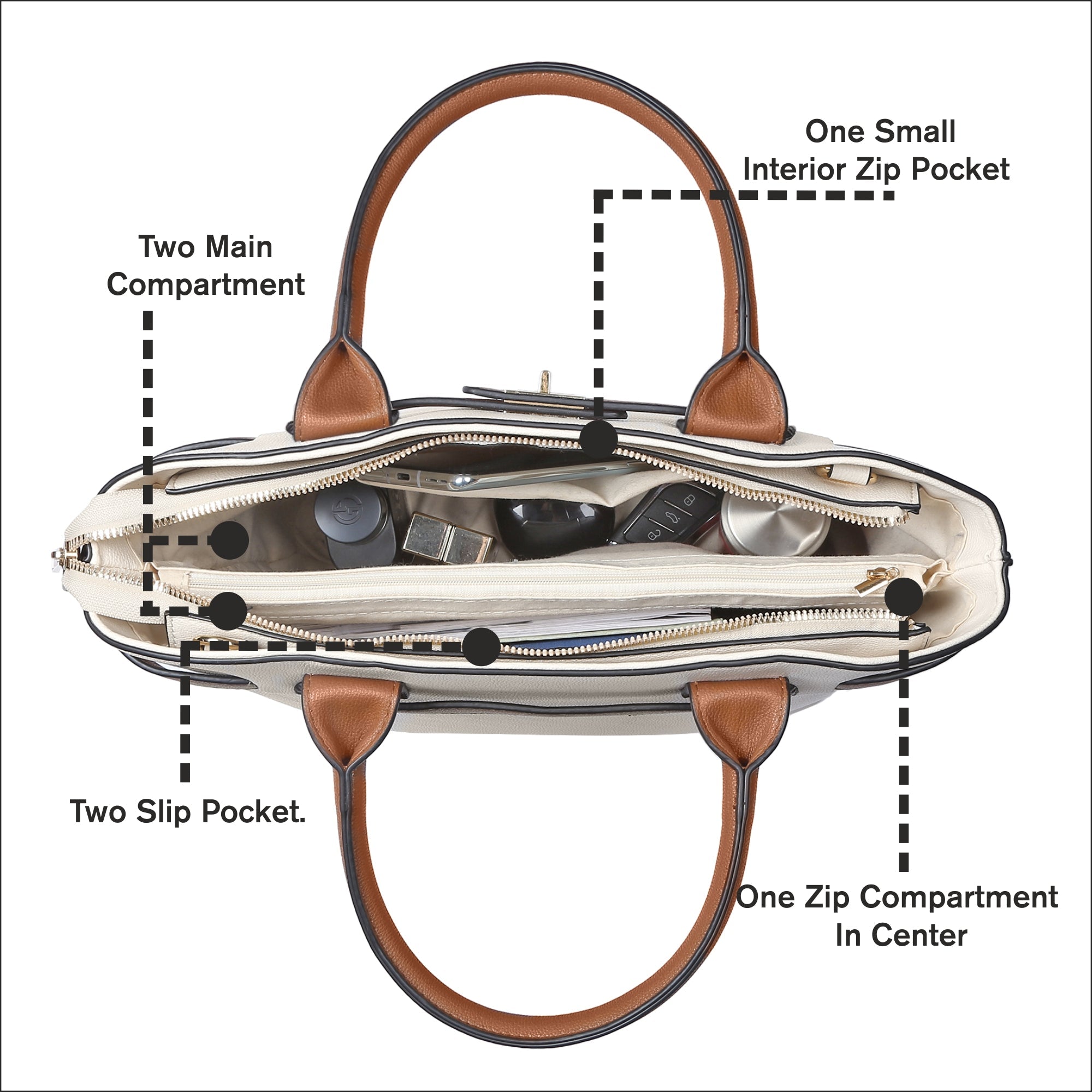 Accessorize London Women's Faux Leather White Rosaline colorblock handheld Bag