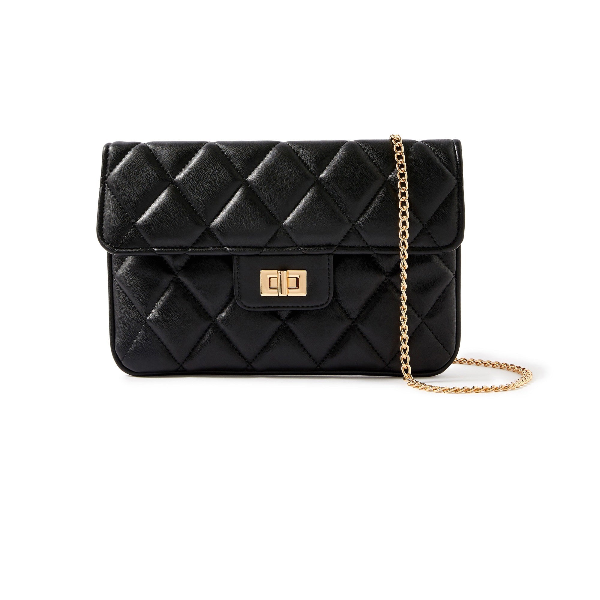 Buy Black Quilted Clutch Bag Online Accessorize India