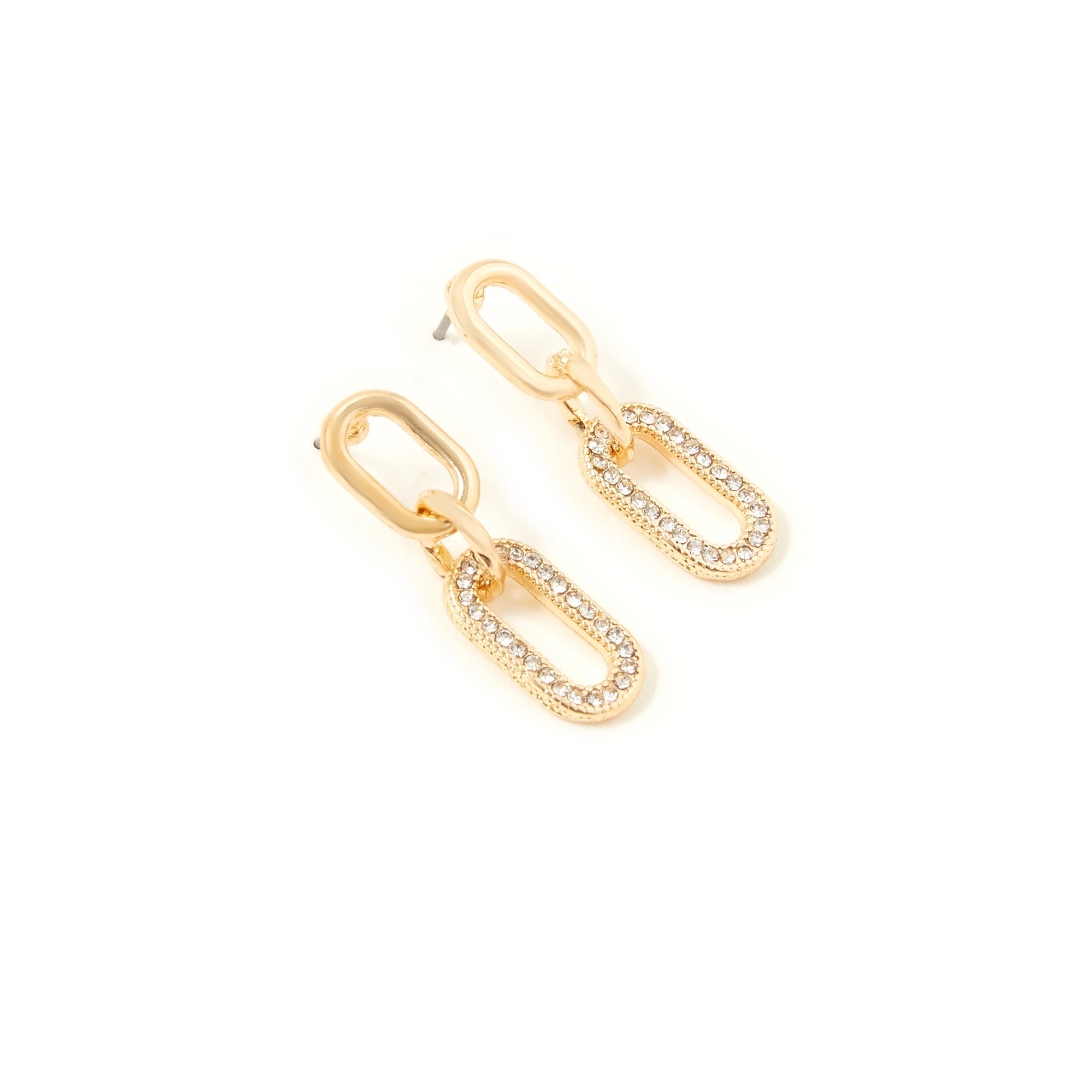 Accessorize London Women's Blue Harvest Pave Chain Drop Earring