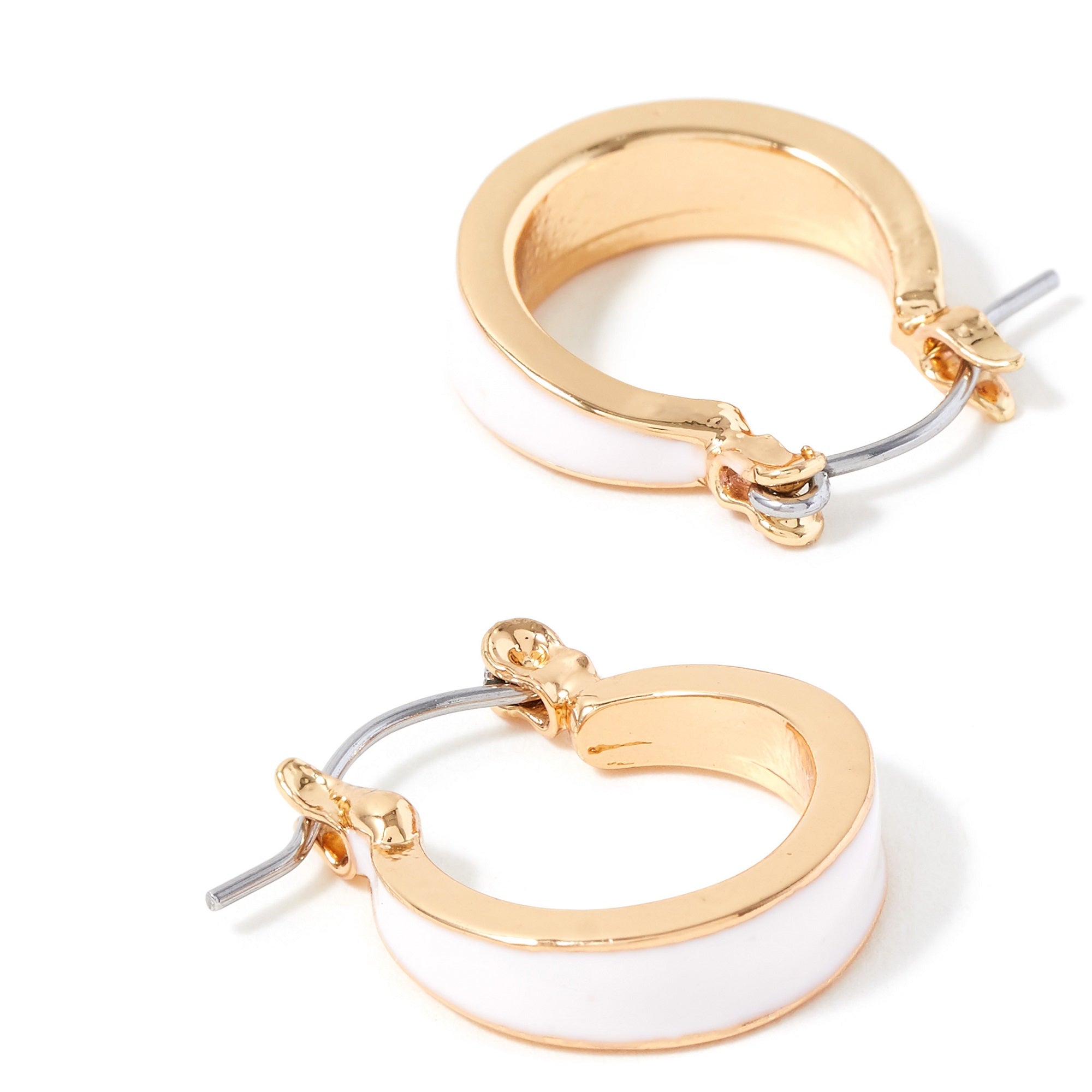 Accessorize London Women's Dfg Pastel Pop Enamel Inlay Hoops