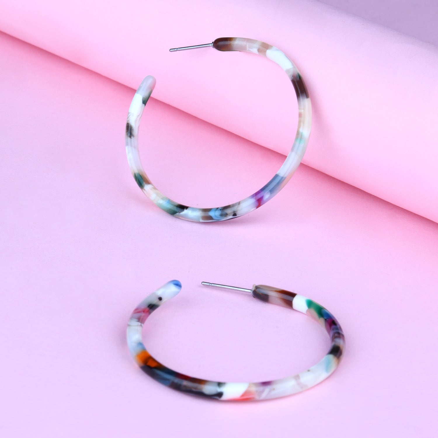 Accessorize London Women'S Multi Color Skinny Tort Hoop Earring