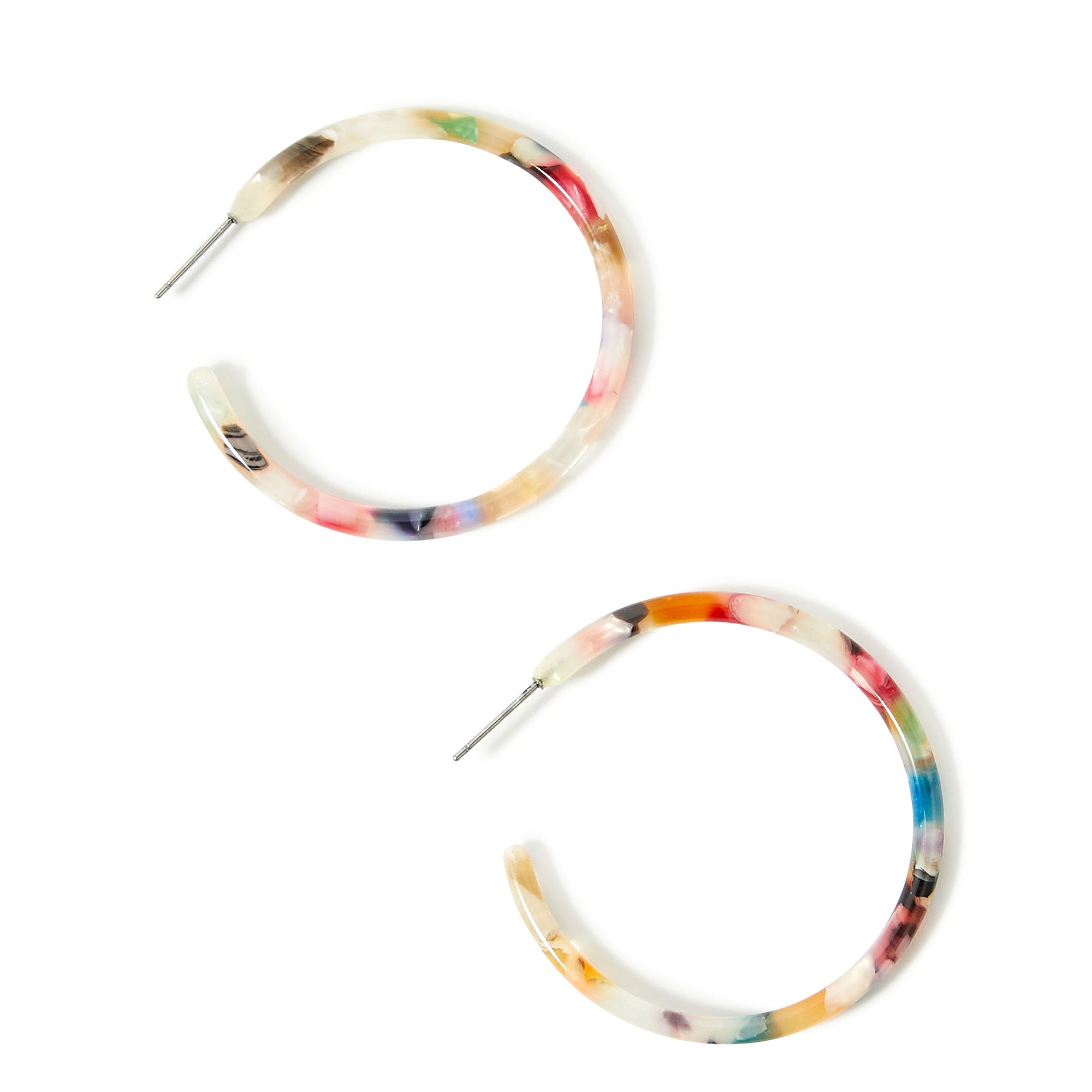 Accessorize London Women'S Multi Color Skinny Tort Hoop Earring