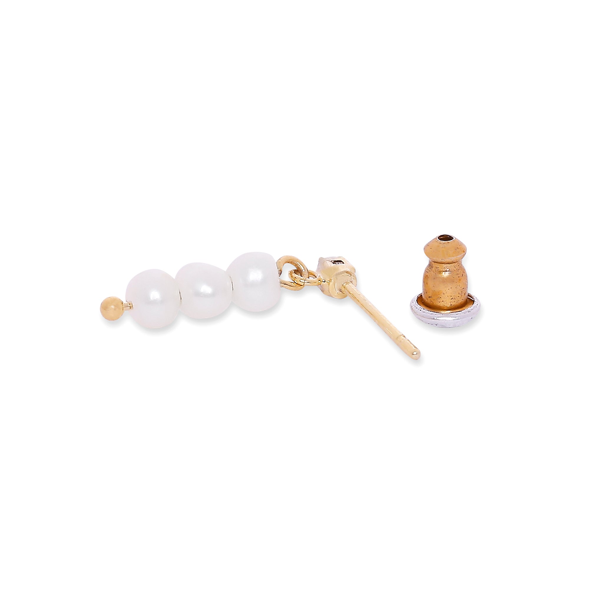 Real Gold Plated Set of 3 Pearl Drop & Hoops Earring For Women By Accessorize London