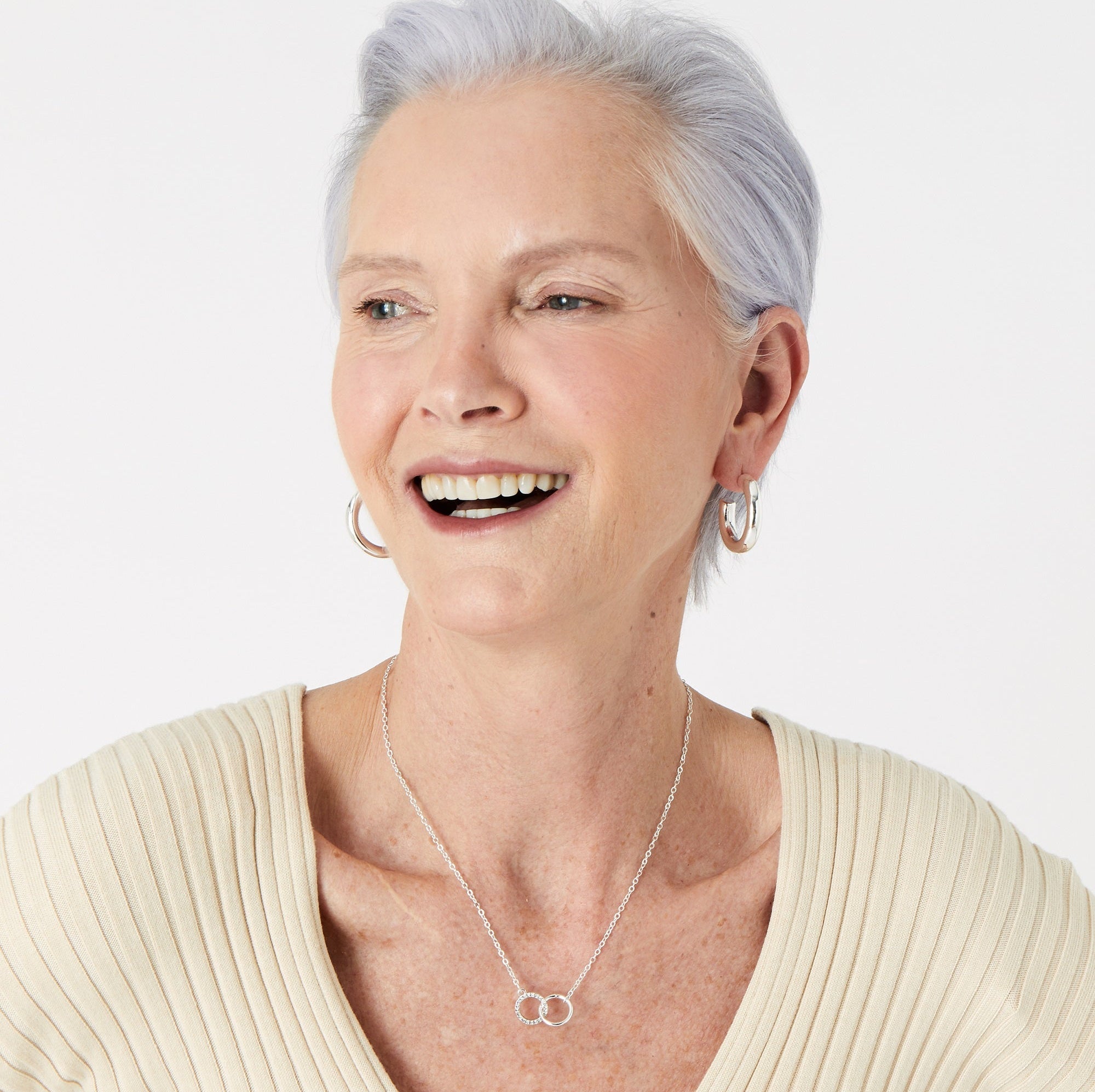 Accessorize London Women's Silver Linked Circles Necklace