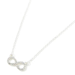 Accessorize London Women's Silver Crystal Eternity Symbol Pendant necklace