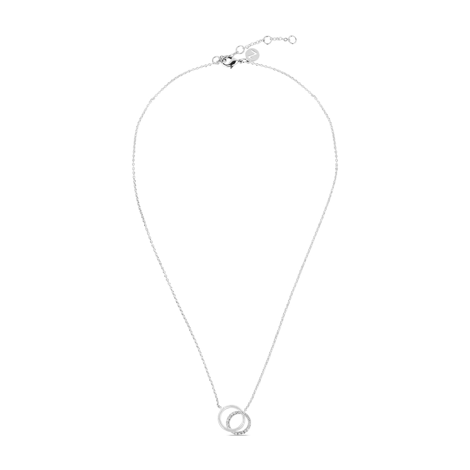 Real Gold Plated Platinum Eternity Link Necklace For Women By Accessorize London