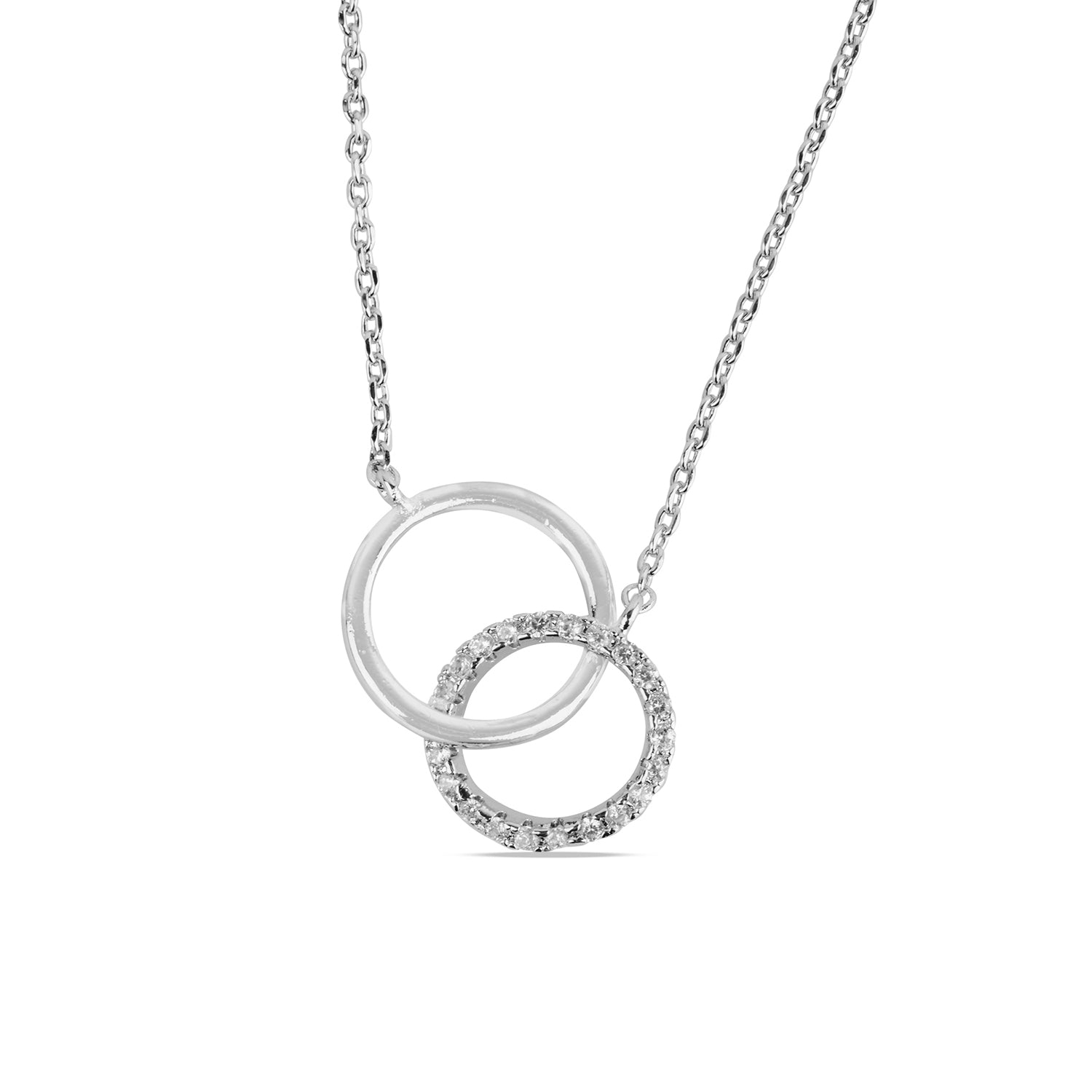Real Gold Plated Platinum Eternity Link Necklace For Women By Accessorize London