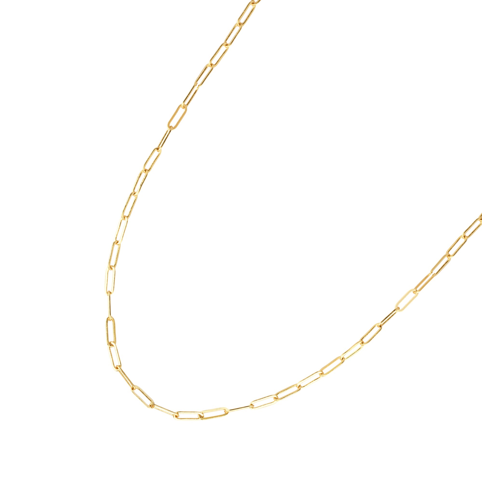Real Gold Plated Z Plain Paper Clip Chain Necklace For Women By Accessorize London