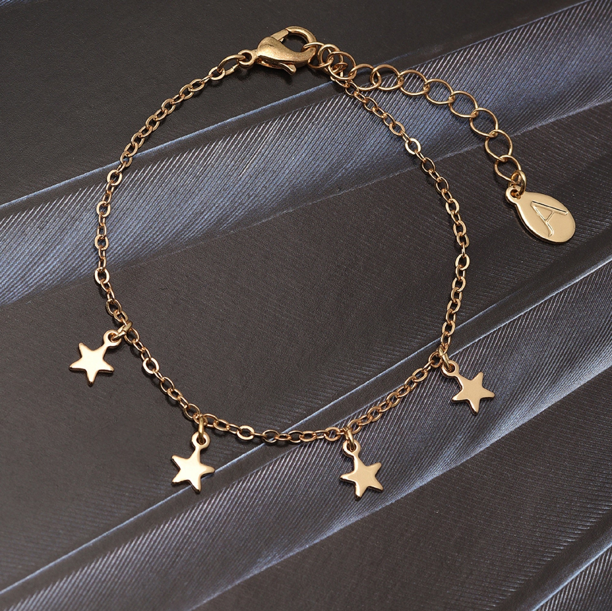 Accessorize London Women's Gold Star Station Bracelet