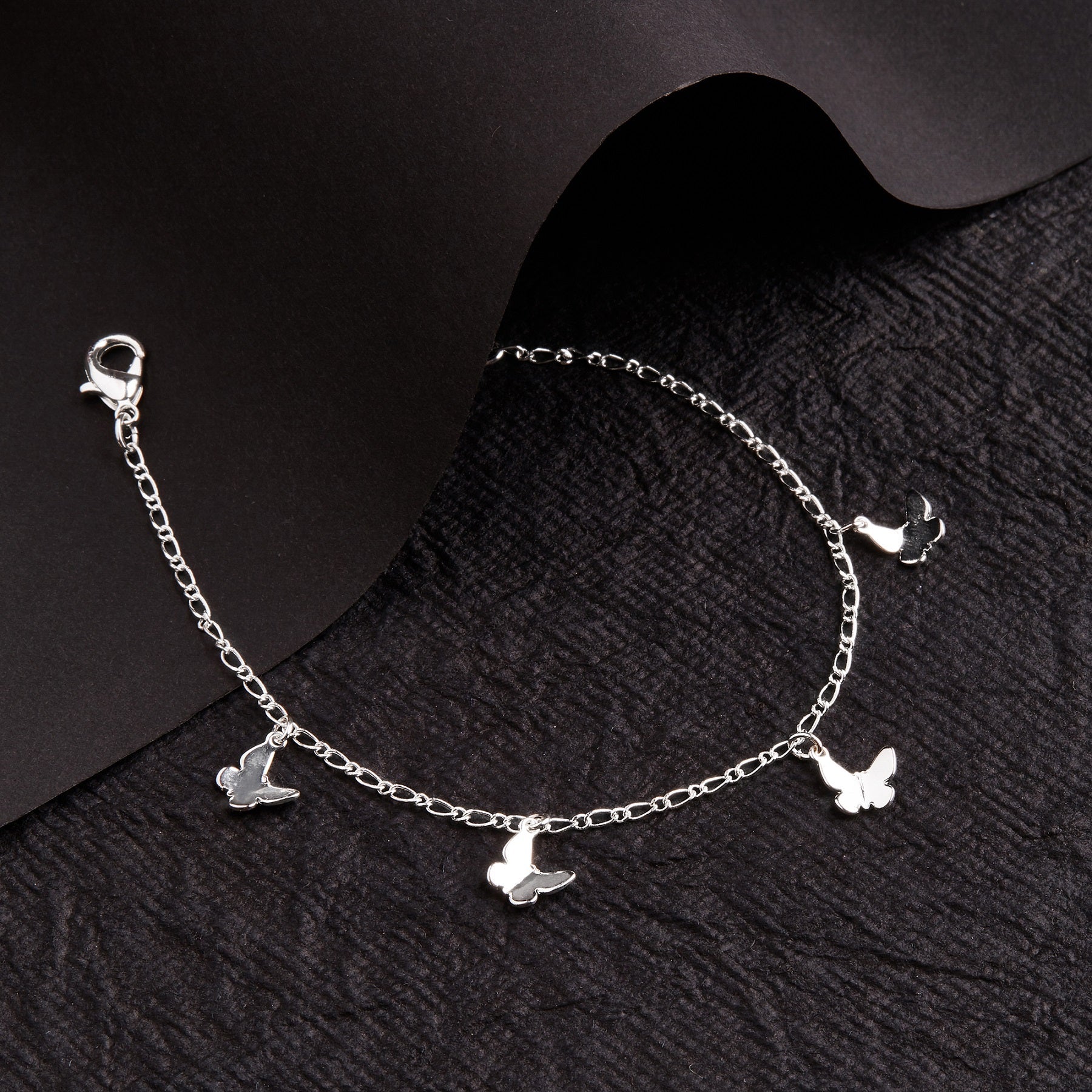 Buy Silver Butterfly Charms Bracelet Online - Accessorize India