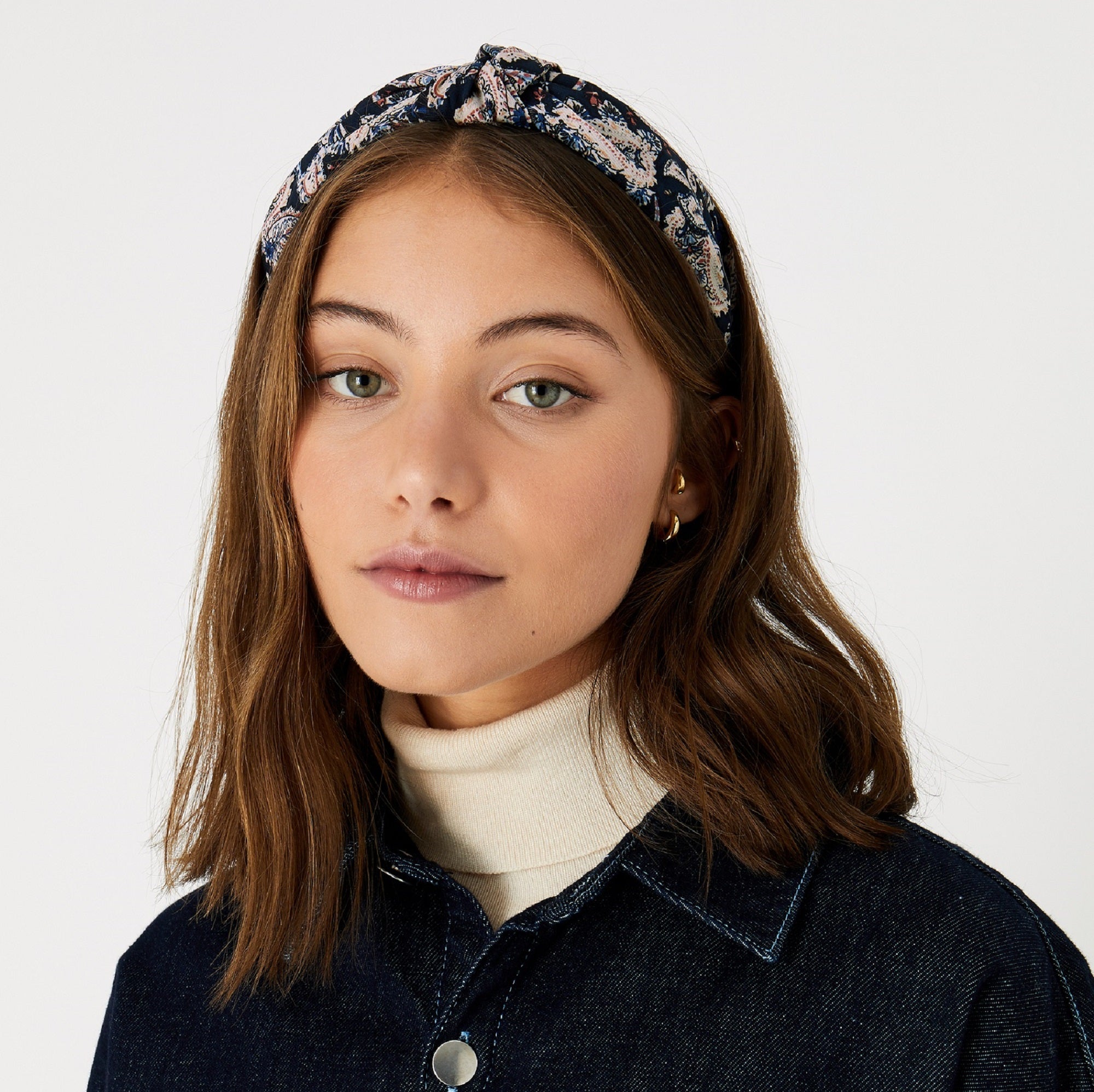 Accessorize London Women's Navy Paisley Knot Alice hair Band