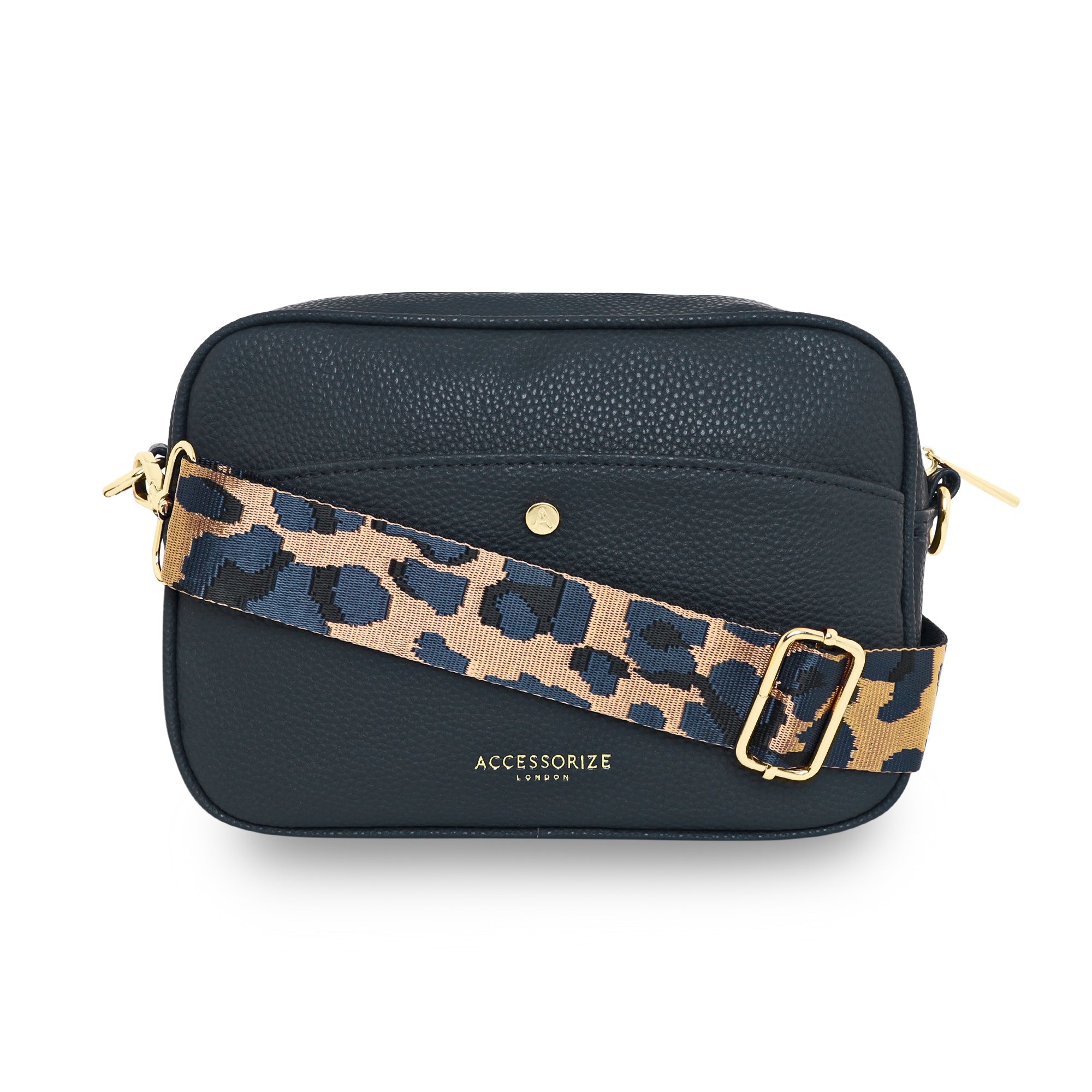 Buy Navy Leopard strap camera Sling Bag Online Accessorize India