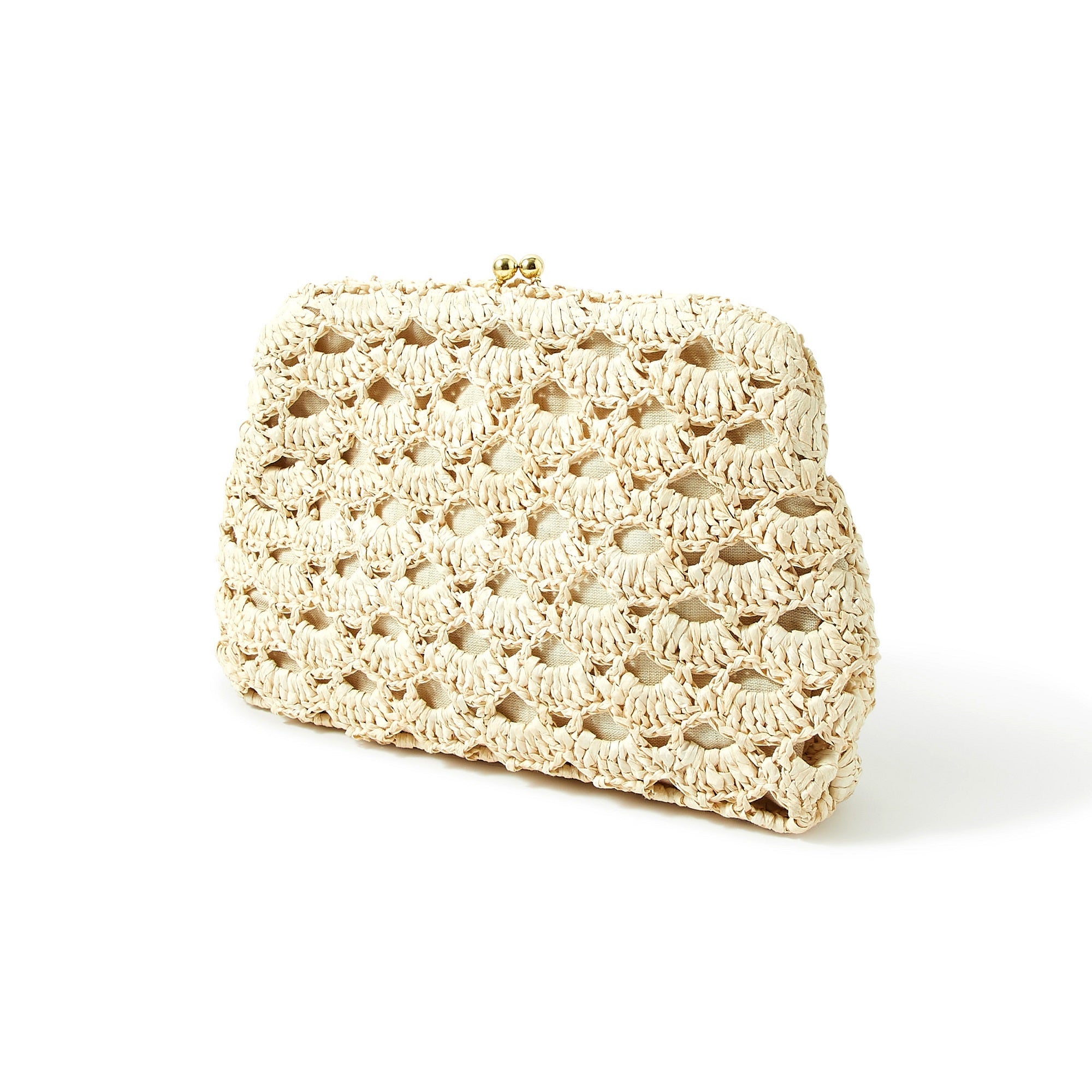 Accessorize London Women's Faux Leather Raffia Clutch