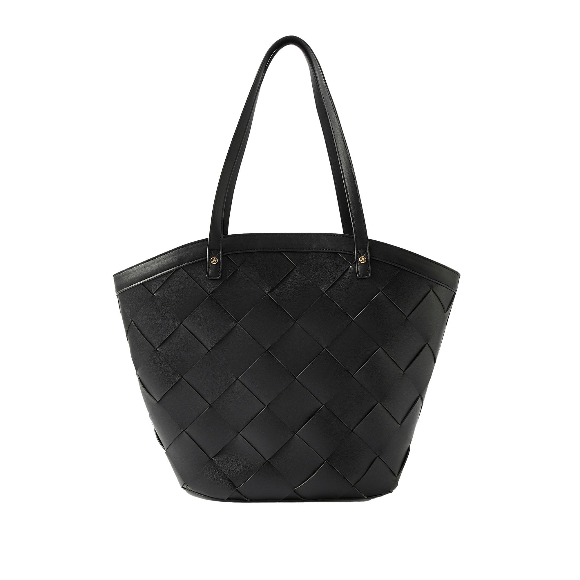 Leather hot Black Woven Crossbody