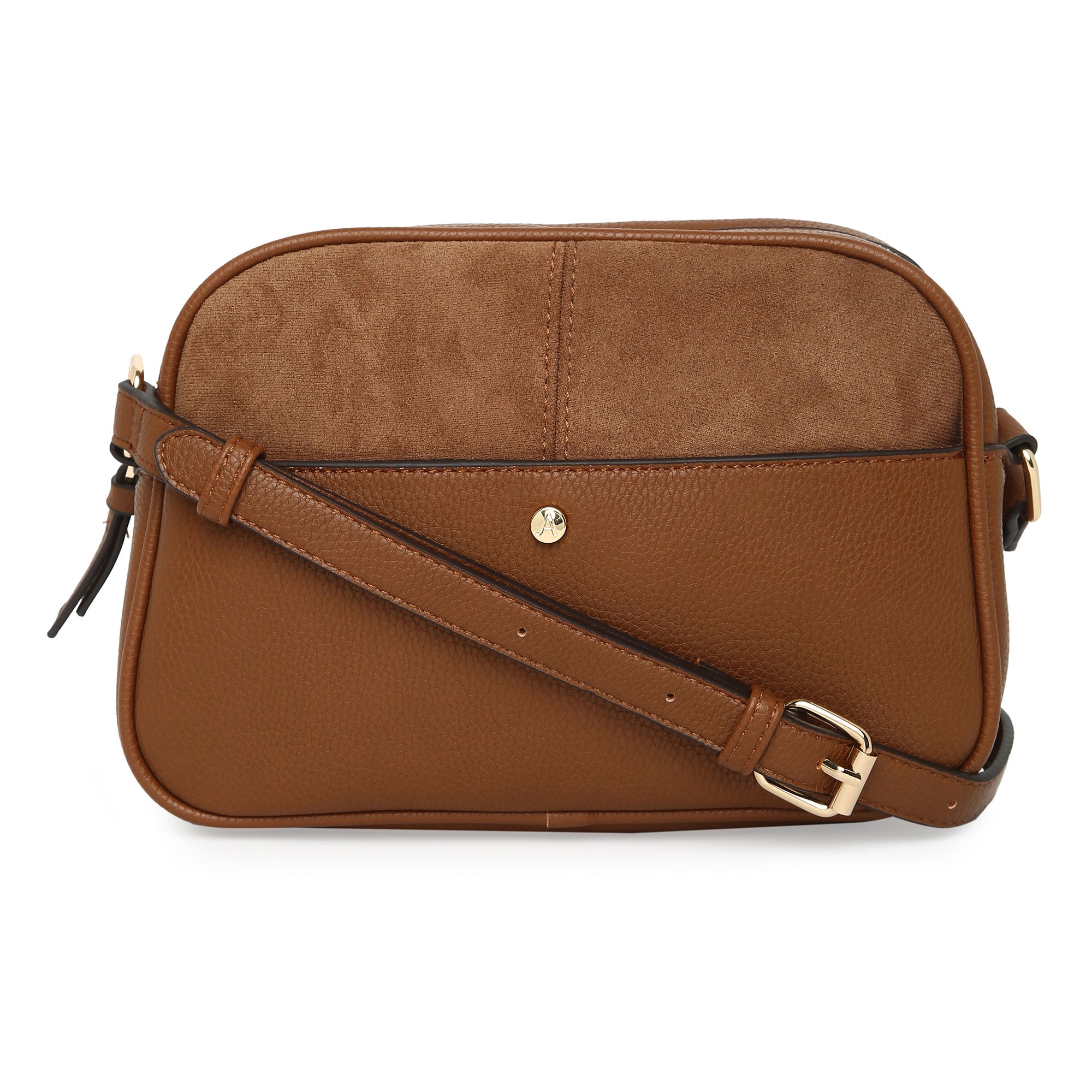 Faux Leather Tan Small Cross Body Bag Accessorize London Women'S