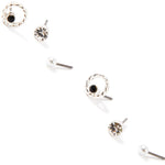 Accessorize London Women'S Silver Set Of 3 Textured Circles Stud Earring Pack