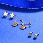 Accessorize London Women'S Crystal Set Of 3 Crystal Stud & Hoop Earring Pack
