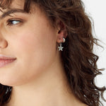 Accessorize London Women'S Silver Pave Star Short Drop Earring